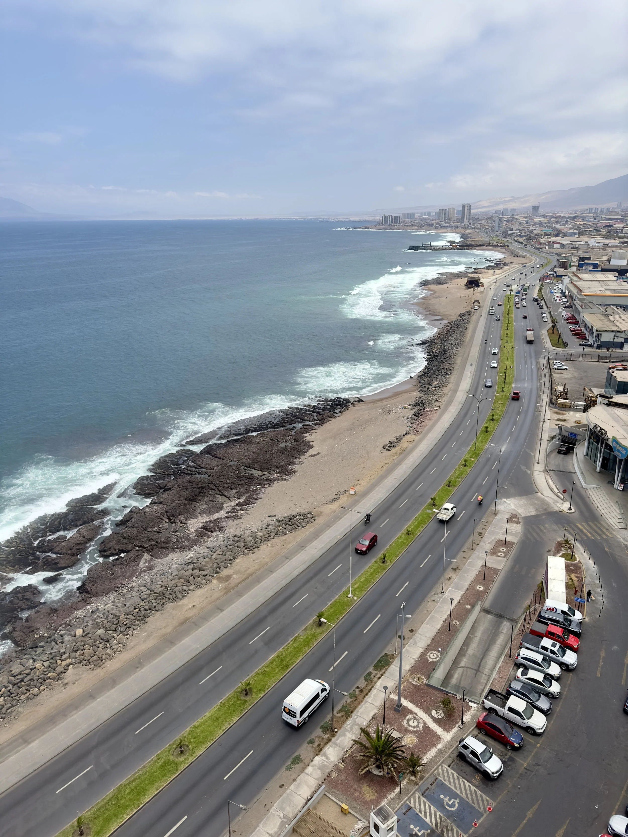 The beachfront from 14th floor