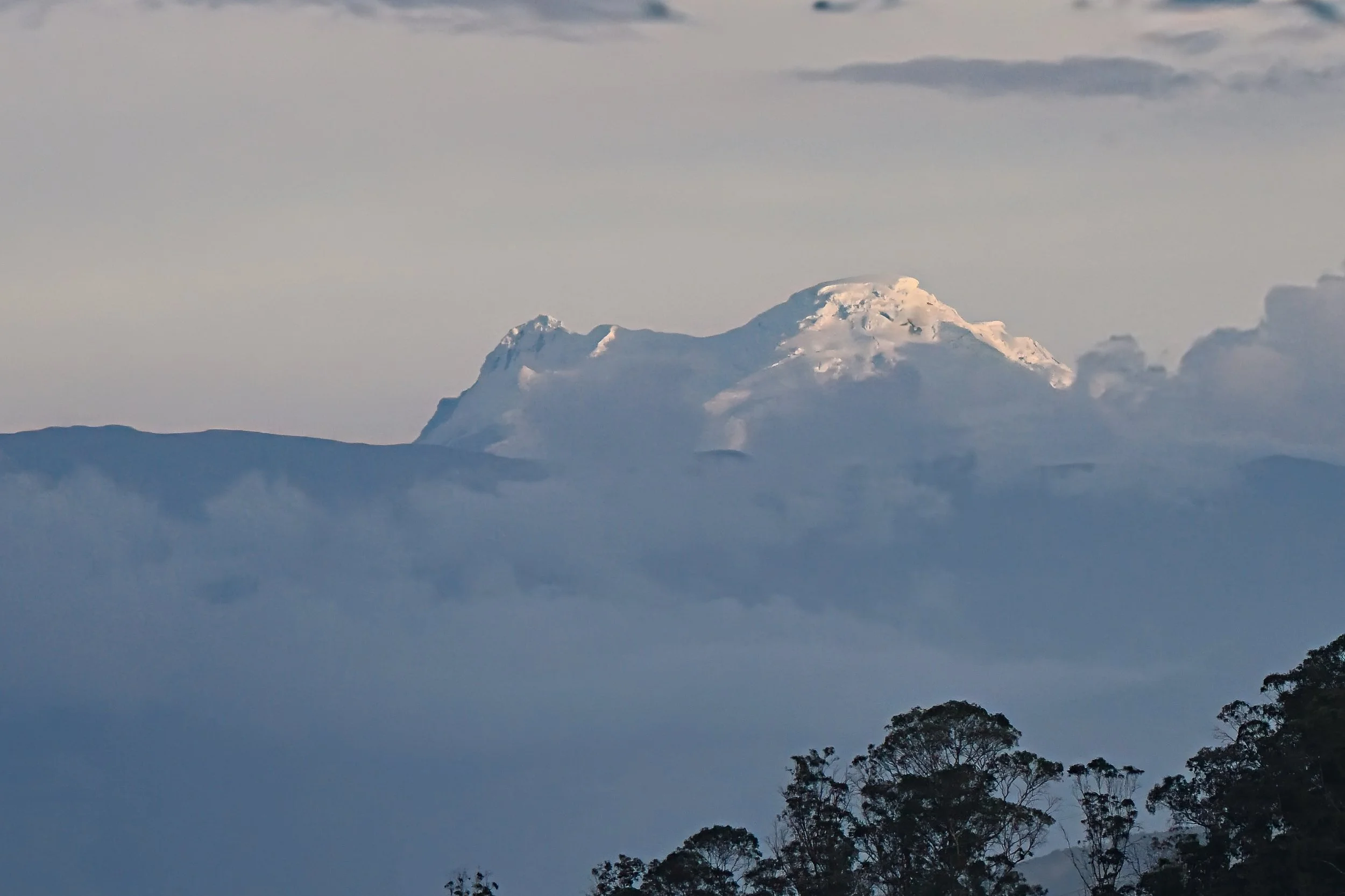 bedroom view and yup, that's snow up there