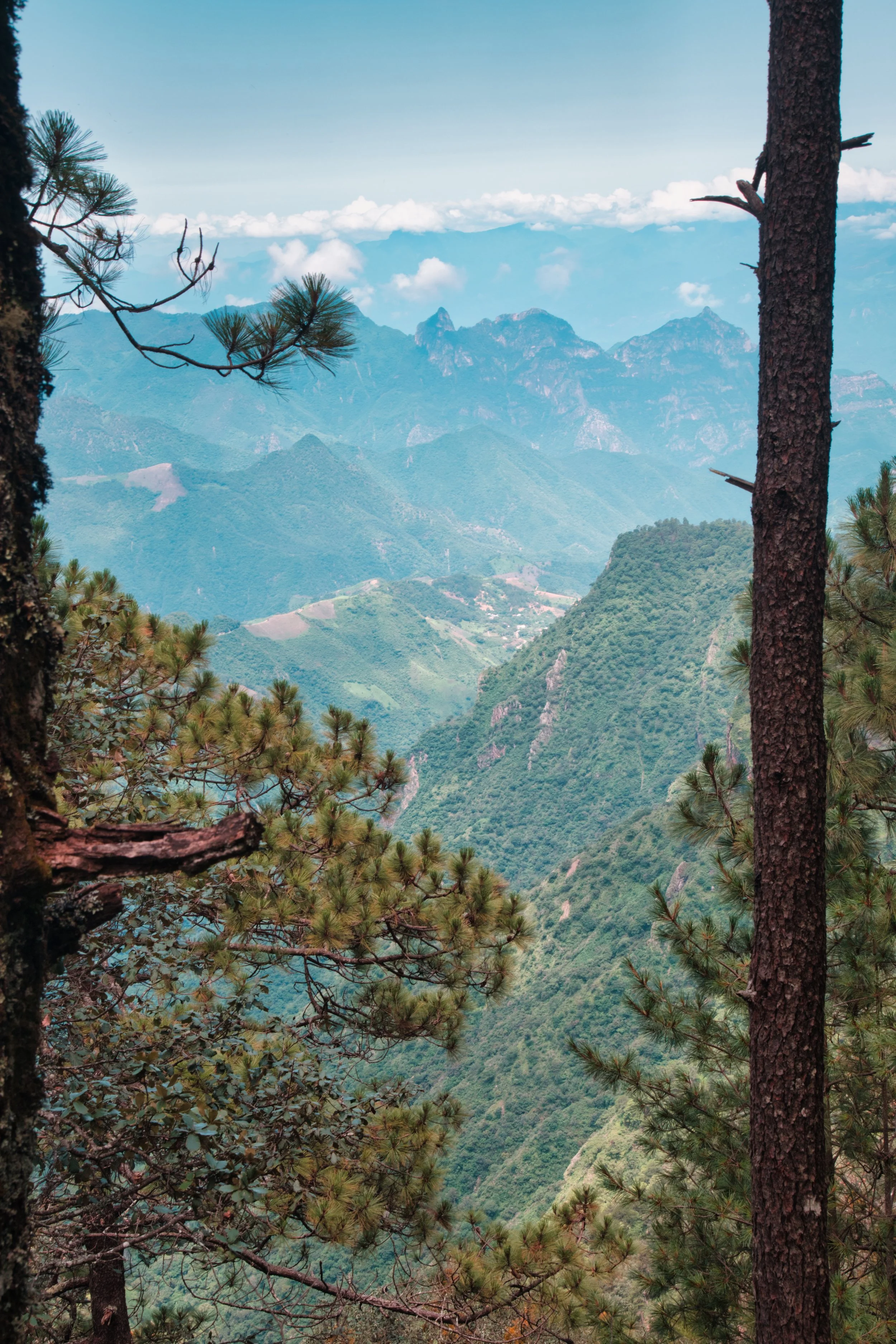 riding at the top of the ridge