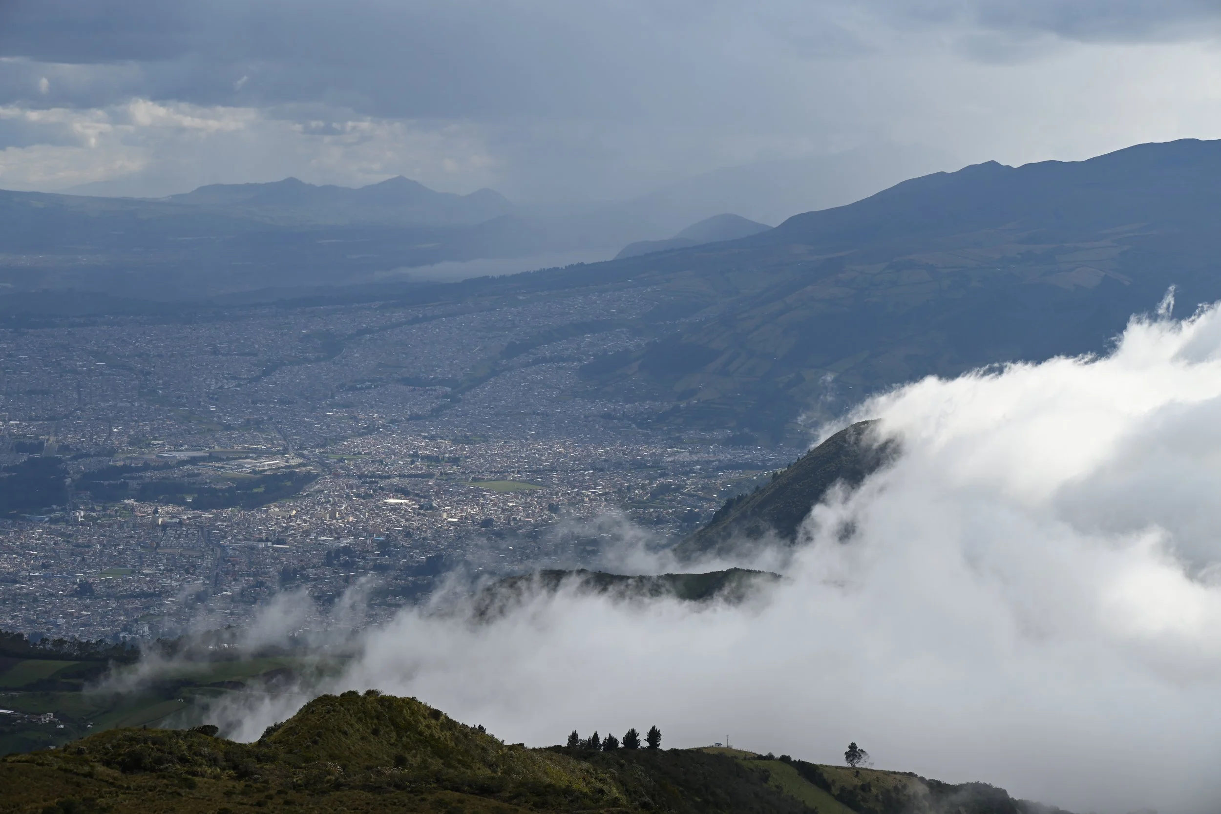 time to head down, clouds are coming