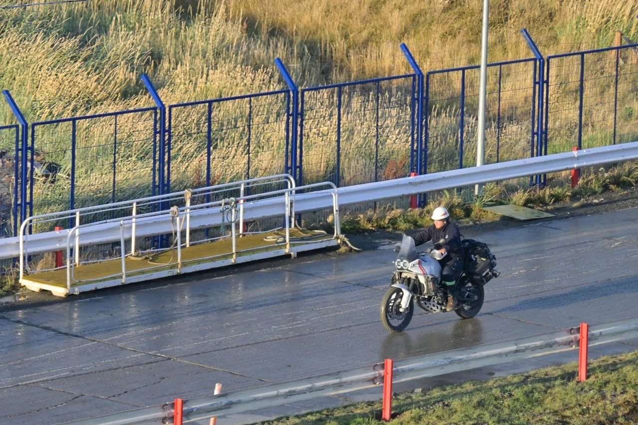  the last bike being loaded on the ship