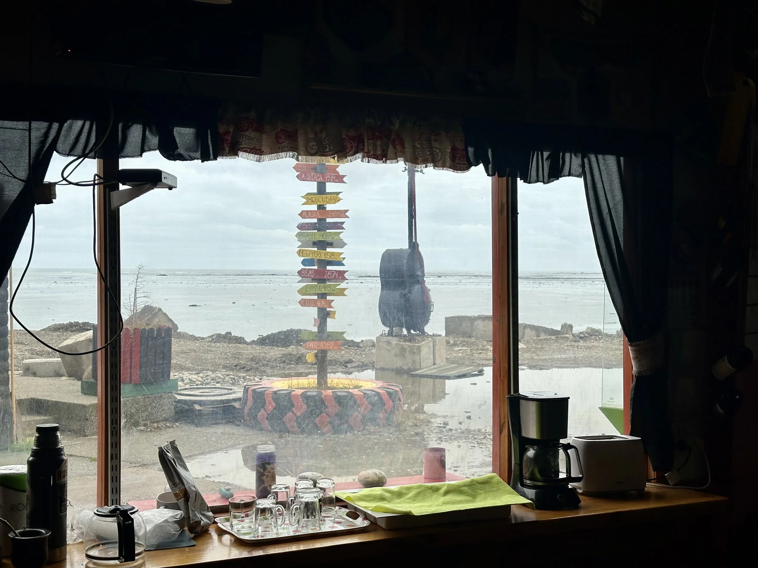 the hostal is right on the shores of the Atlantic