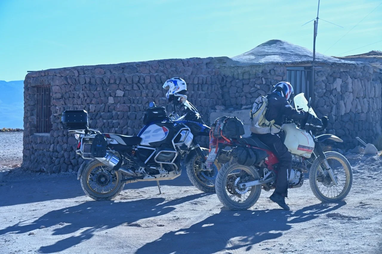  Entrance to the Lagunas and Oscar on his bike