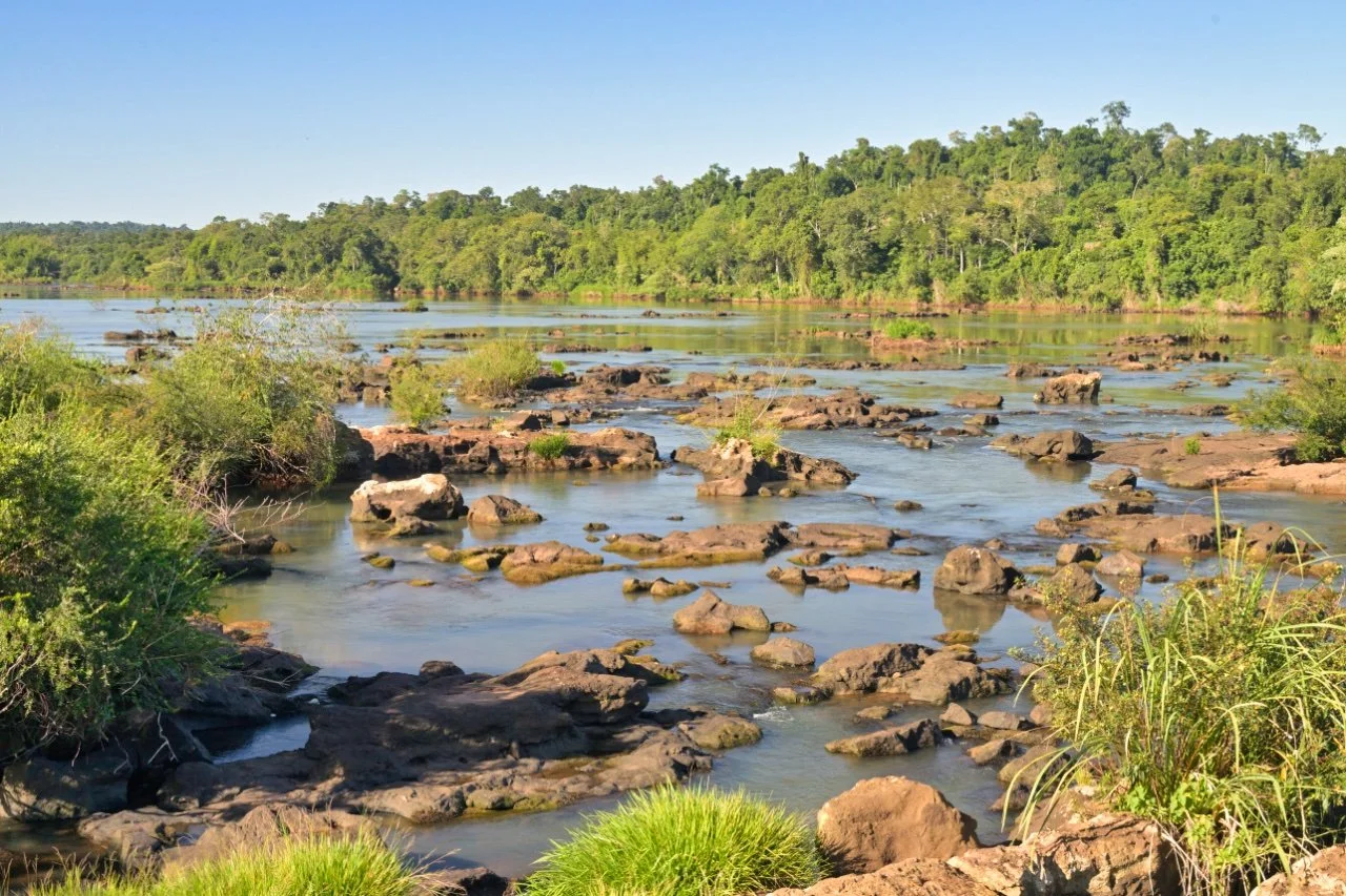 Not too much water. Normally, these are raging rapids