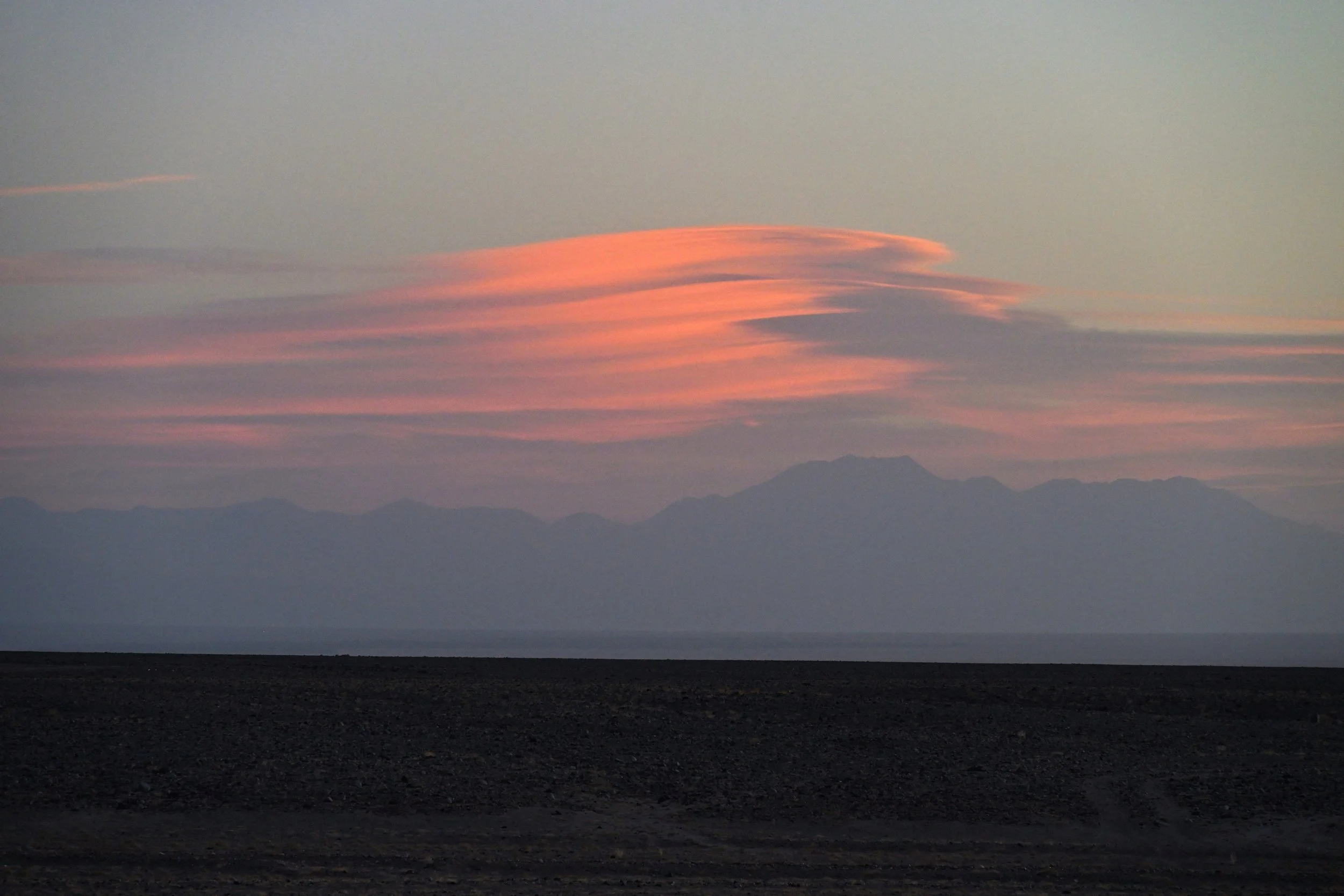 cool colours of the clouds after the sunset