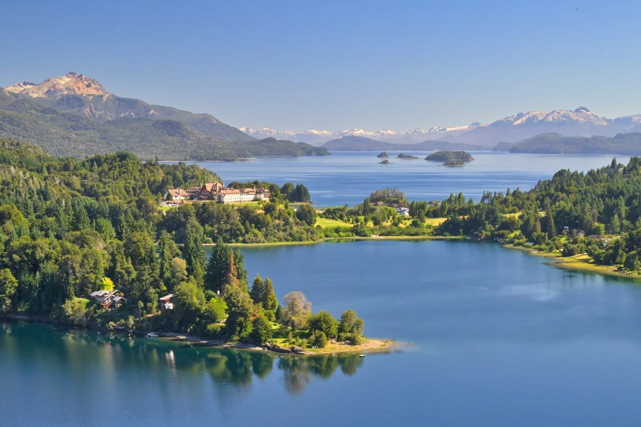  lakes, trees and mountains