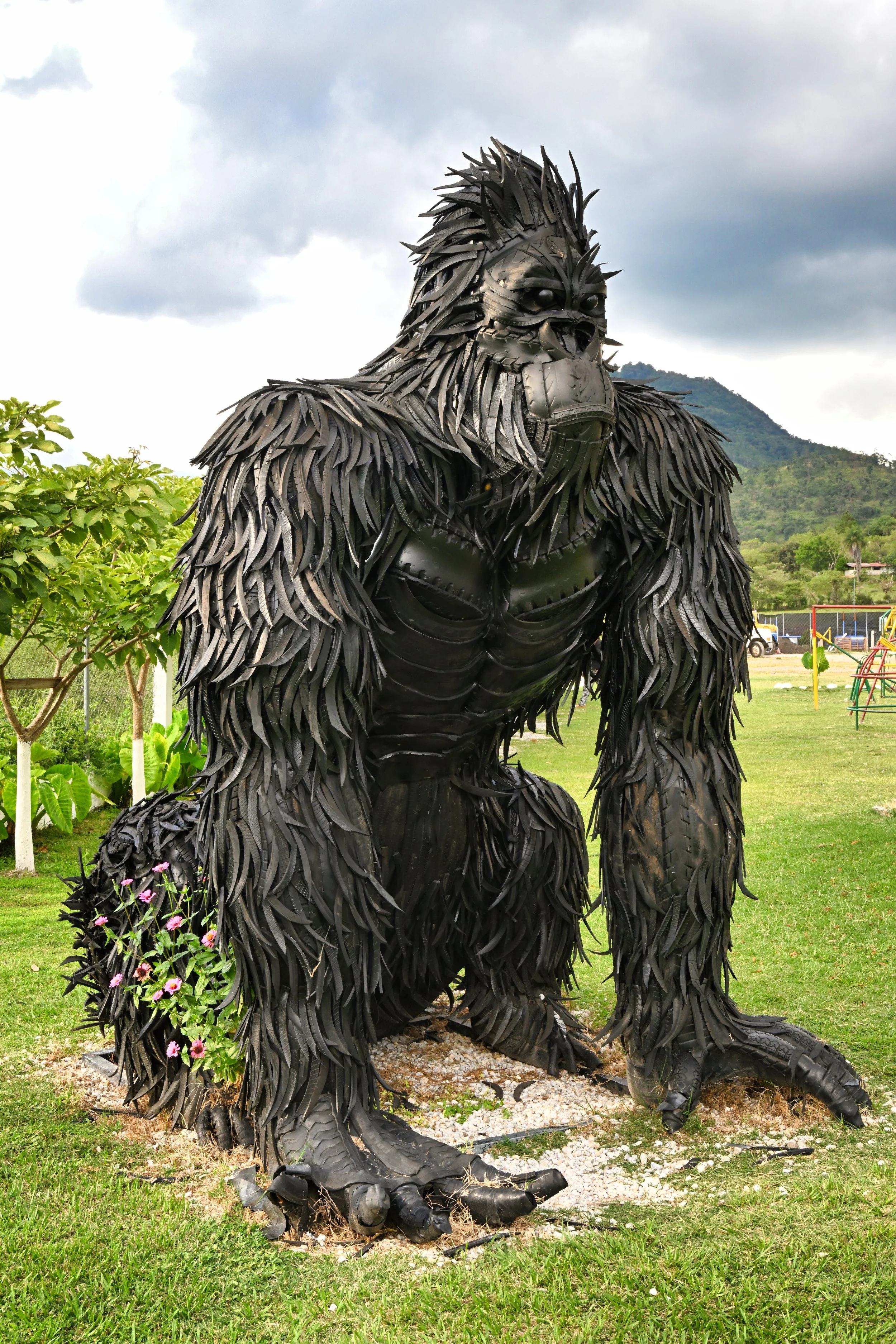 sculptures around the farm