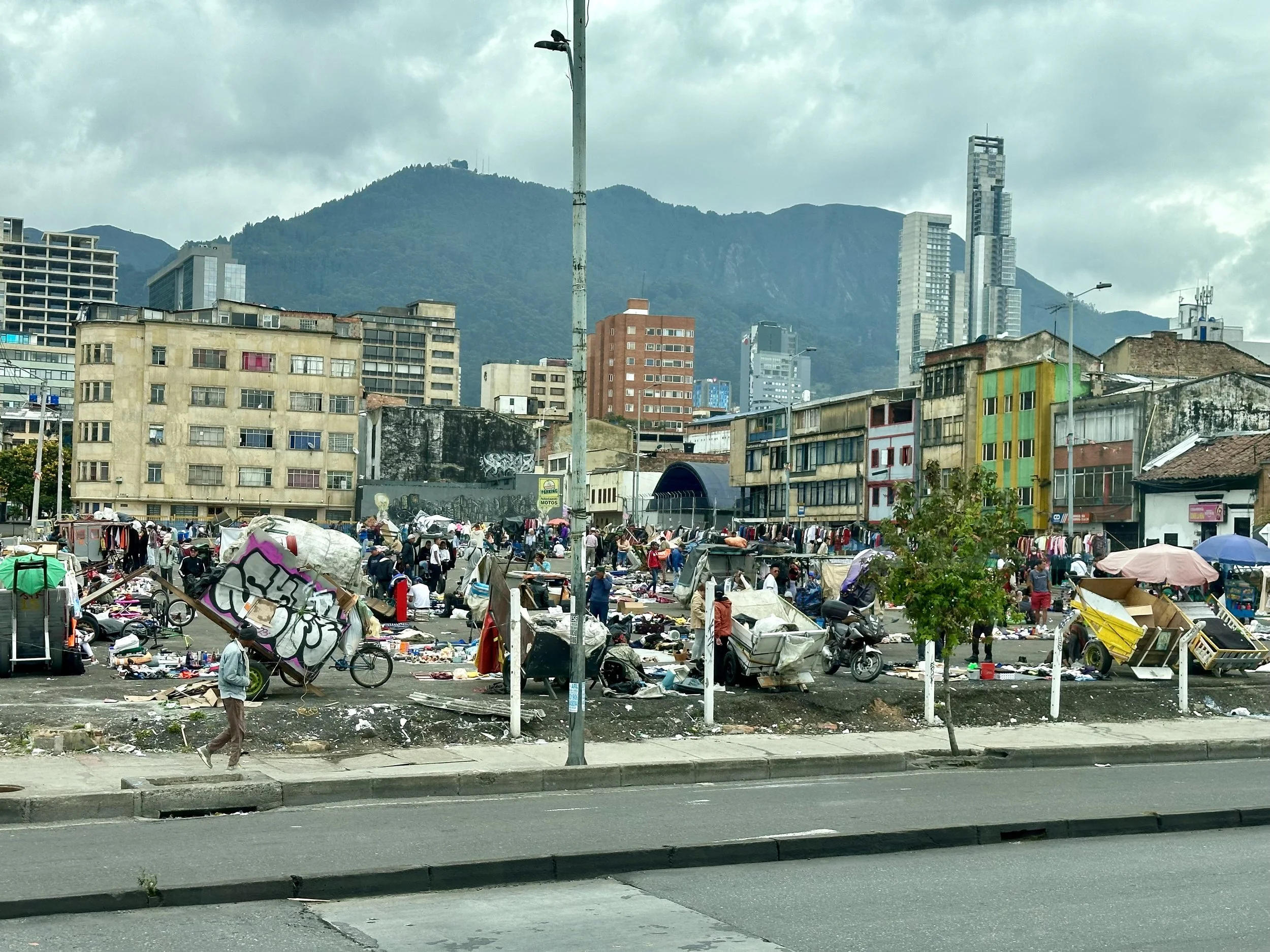 one of many markets in the city