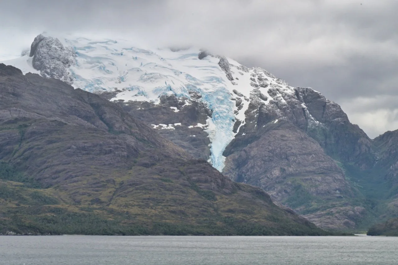 Some of the glaciers go all the way down to the ocean