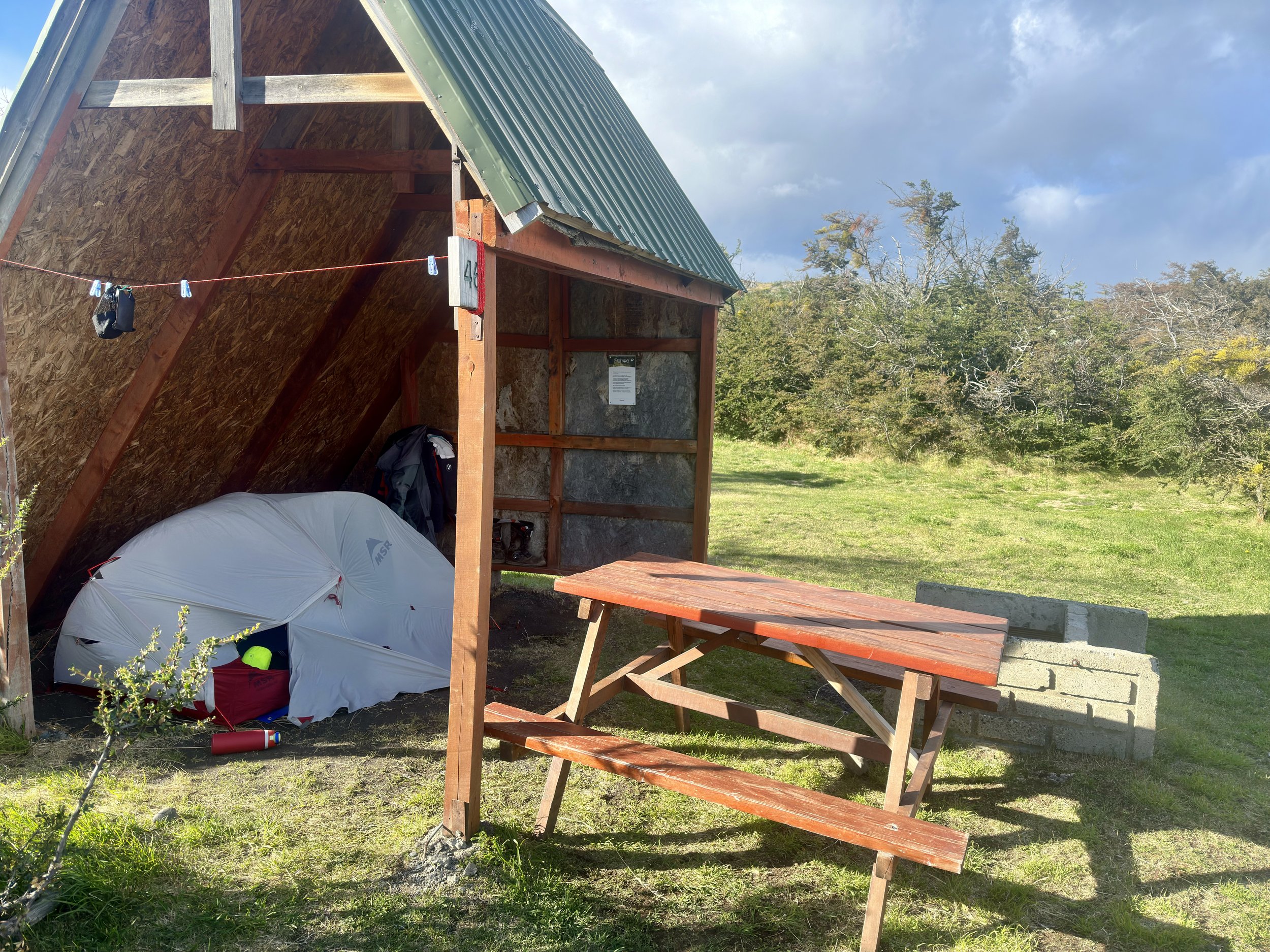  I set up in the camp