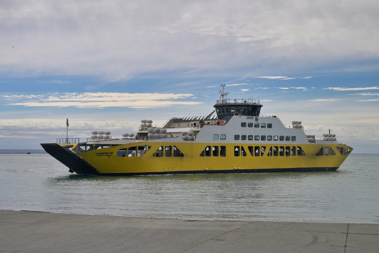 our ferry is arriving