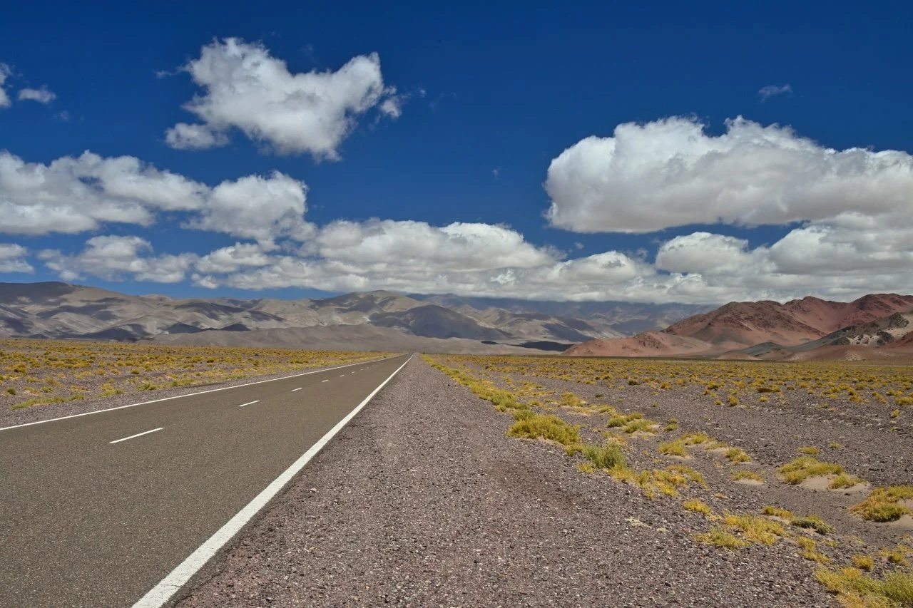  deserted road on a high altitude plateau