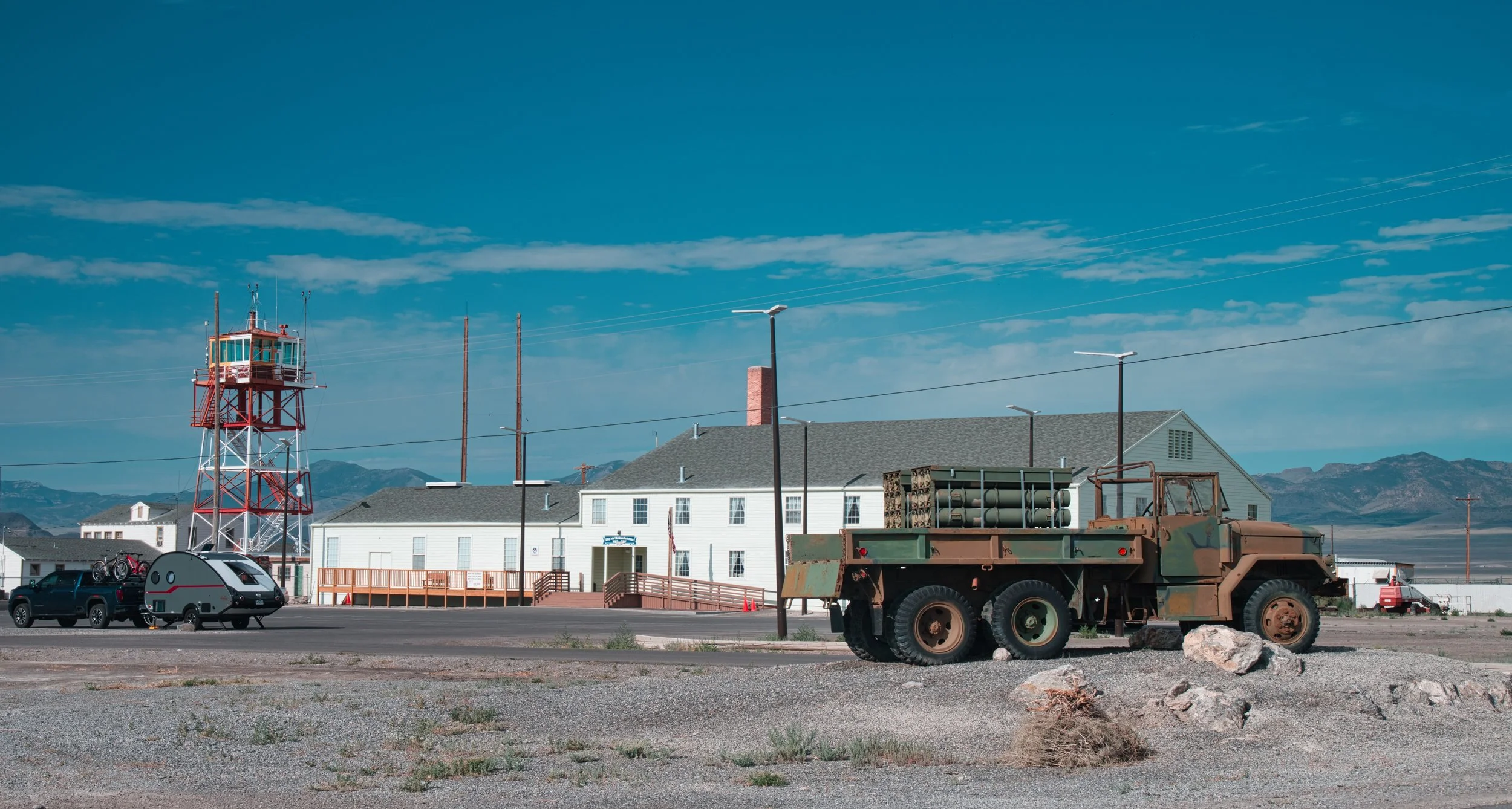 ATC tower and an officer's mess