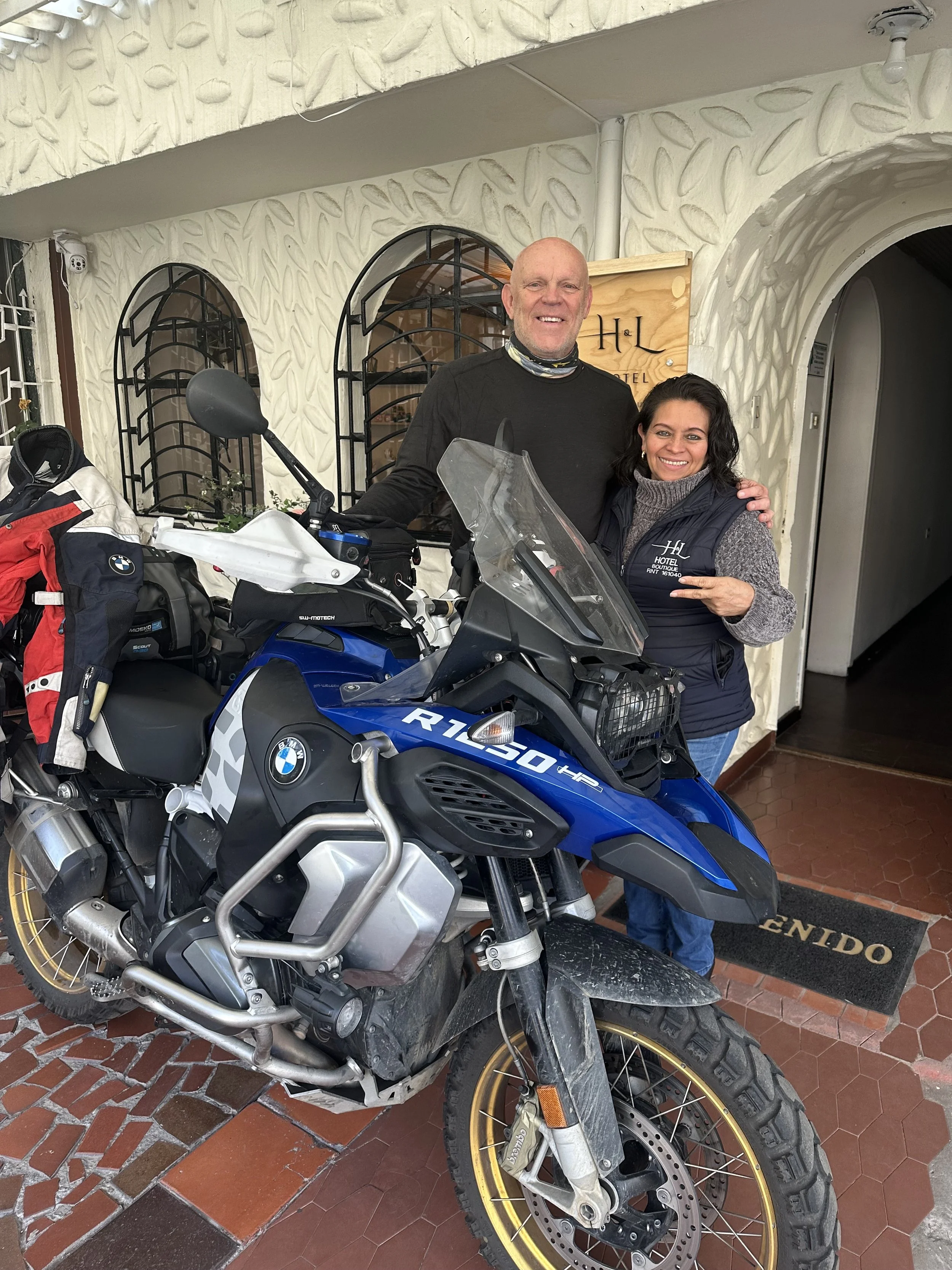 Leaving BOG with Lucy, the hotel's owner