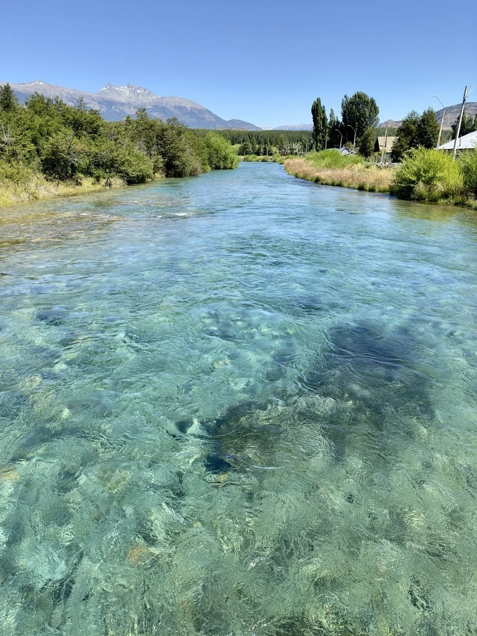  in the middle of the town, incredibly clear water