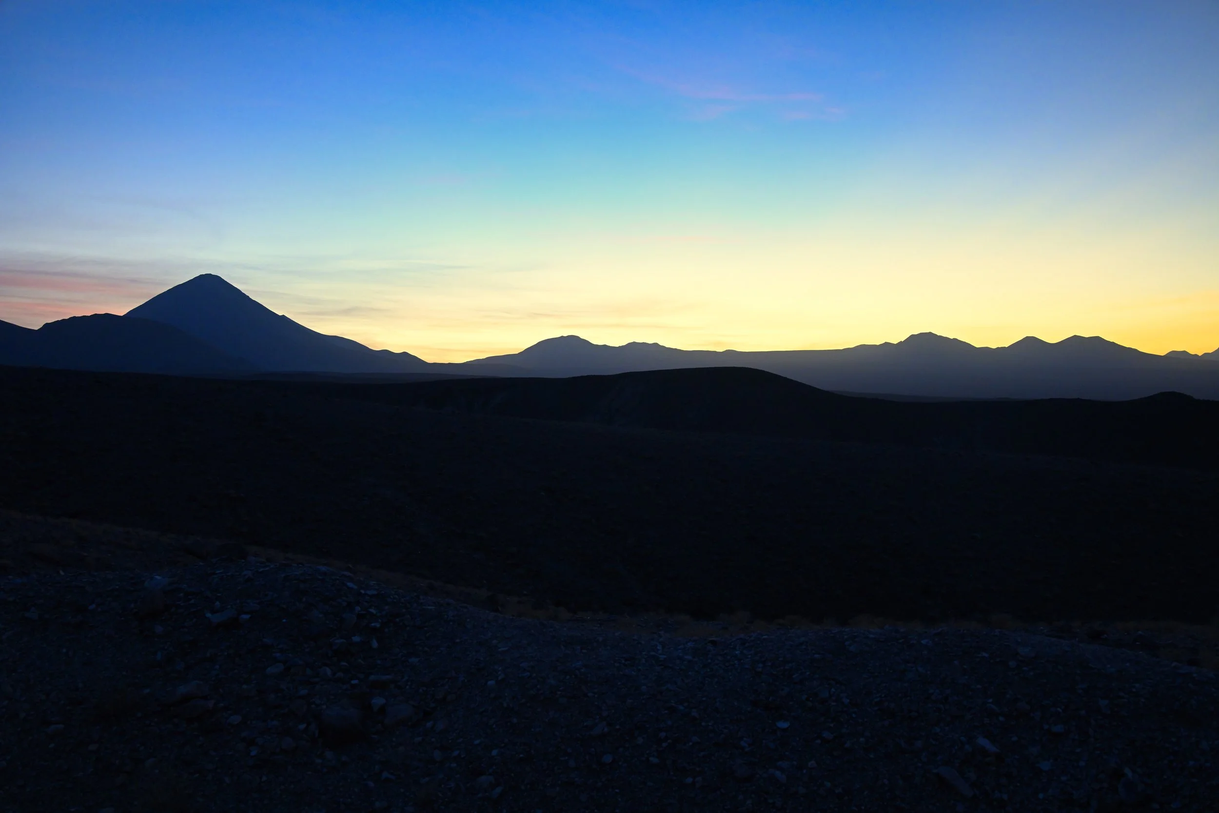 On the road way before the sunrise