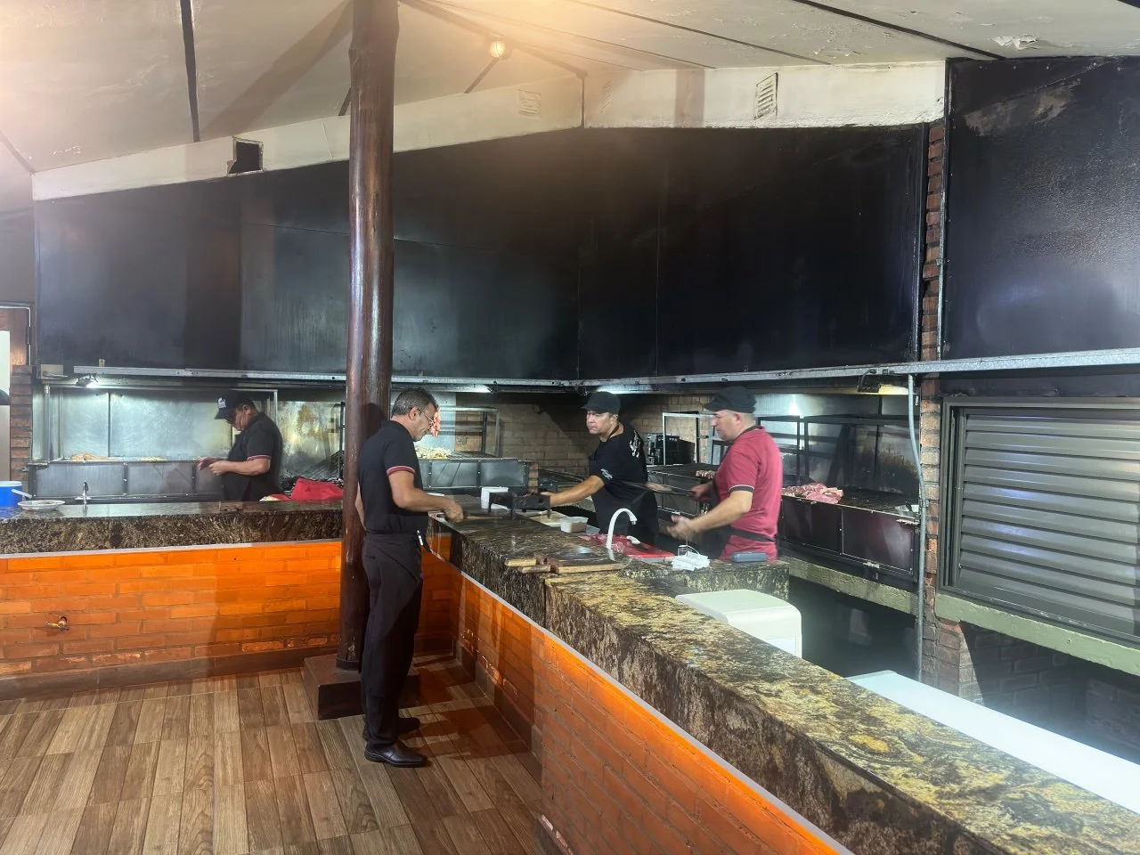  they have several grills outside ready to prepare the finest steak for you