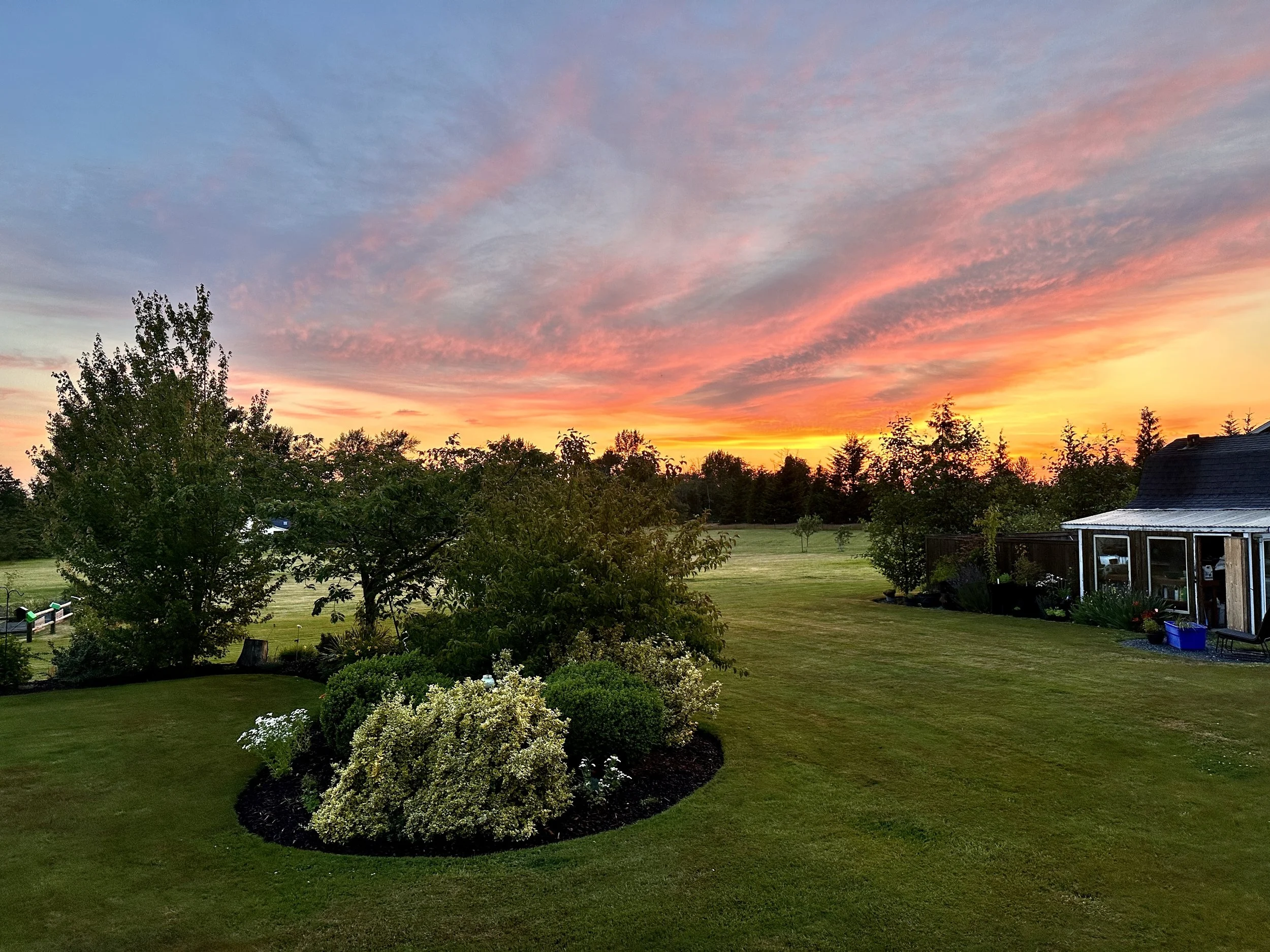sunset at my friends' house