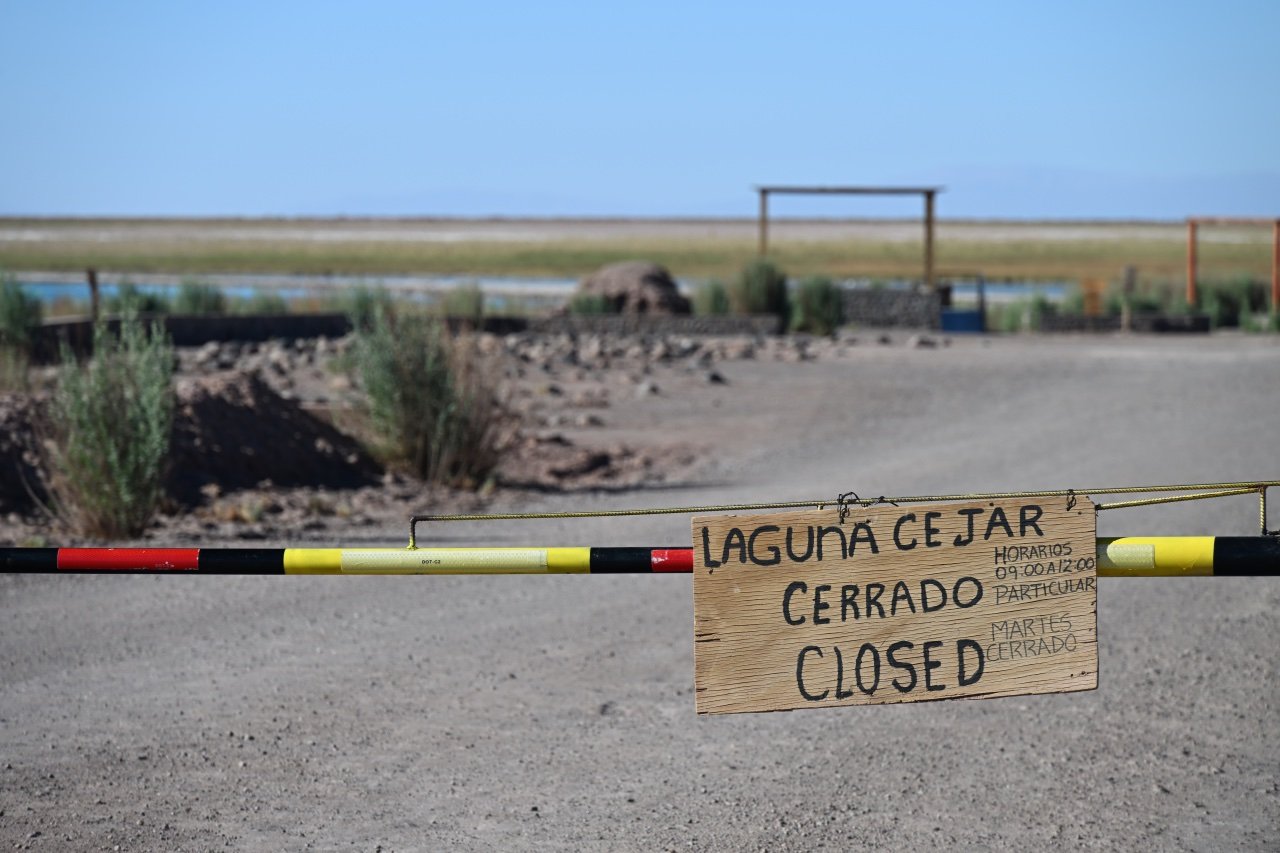  There's nobody around for 30 km but we can't get in.