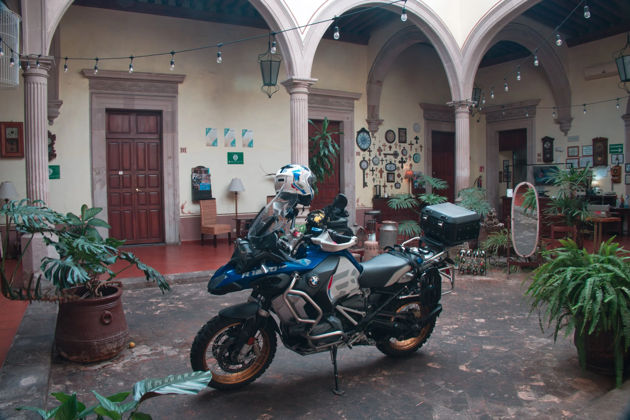 perfect parking ...in the hotel lobby