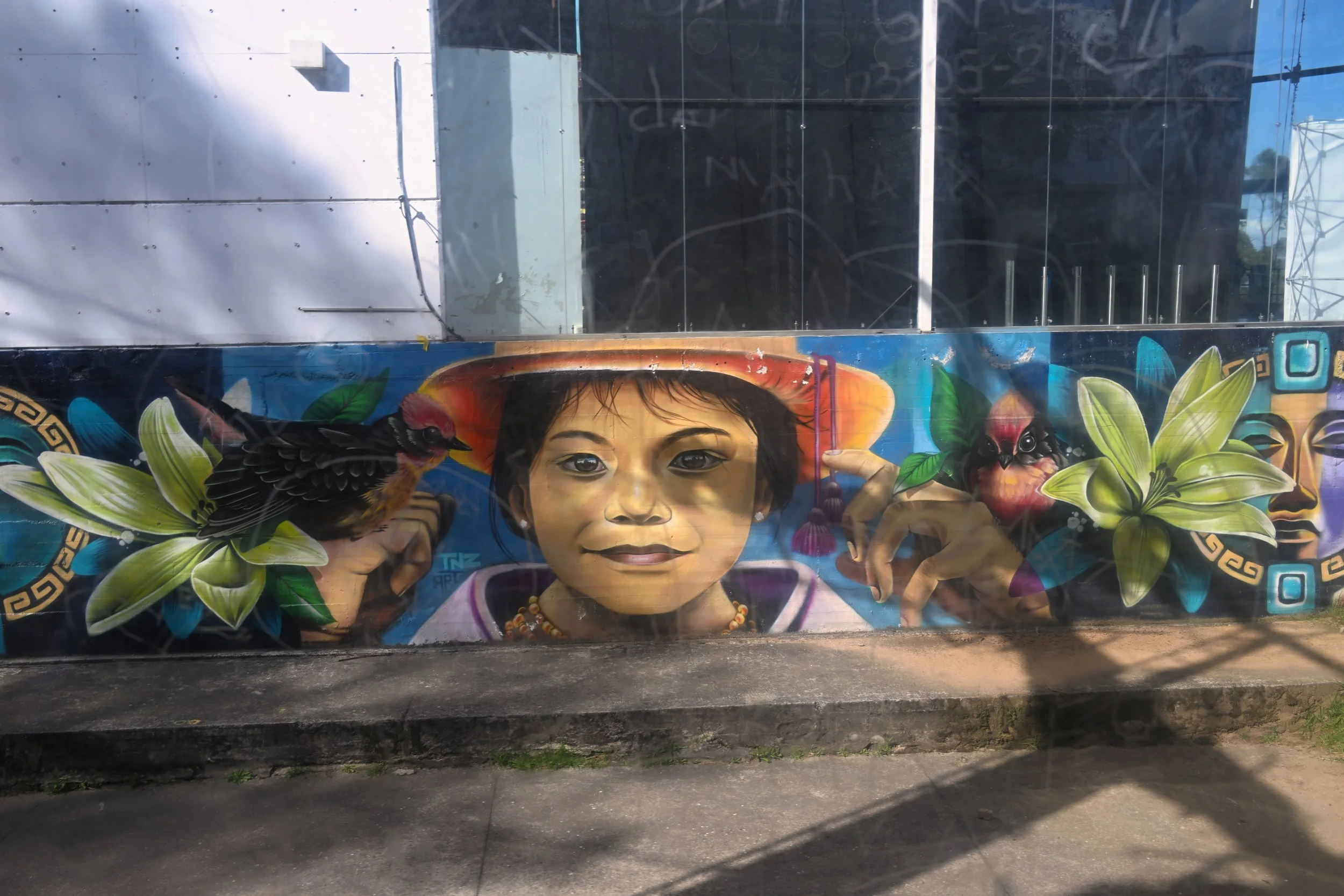 cool mural at the base station