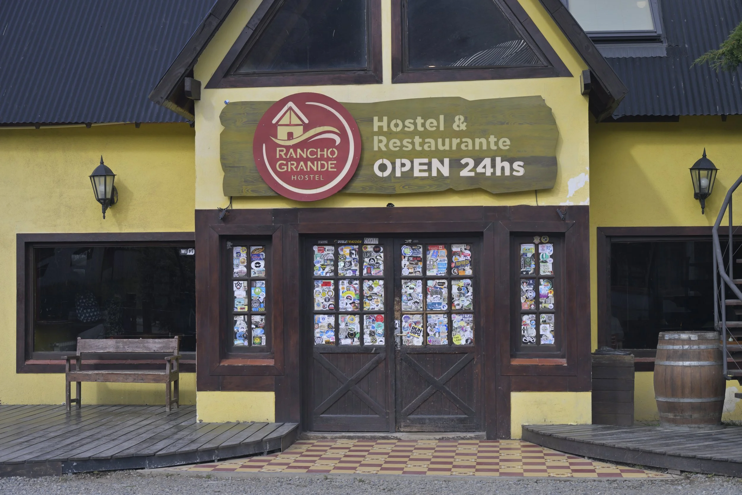 Lots of stickers on this pub