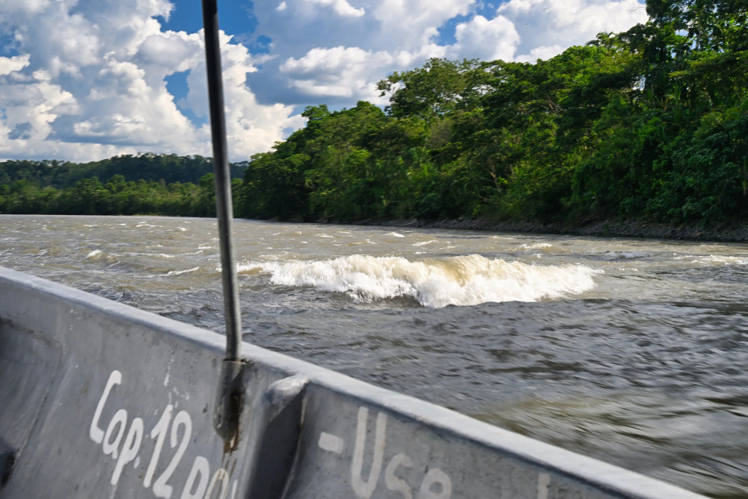 there were some rapids, the river is very fast flowing