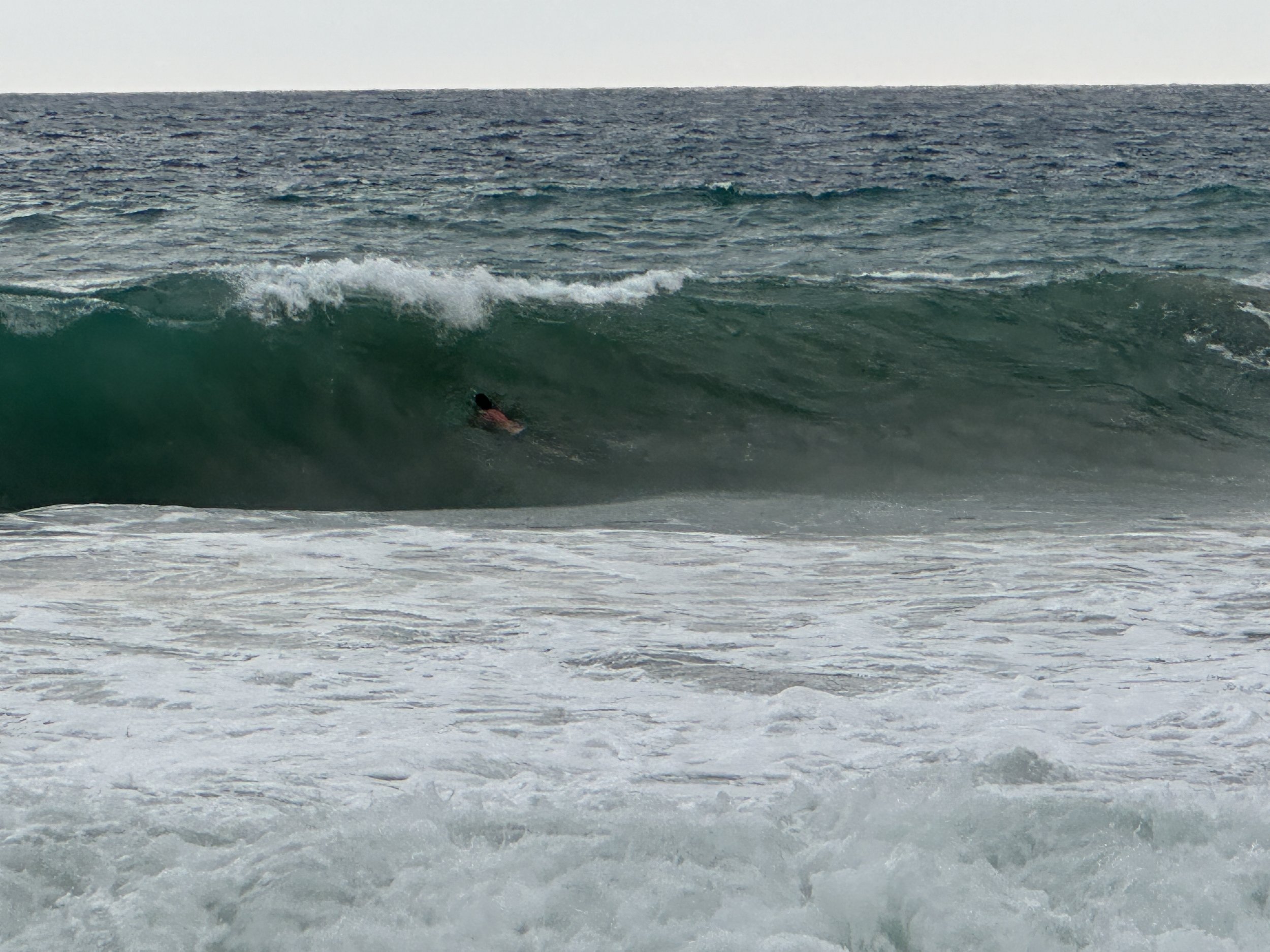 the locals are surfing