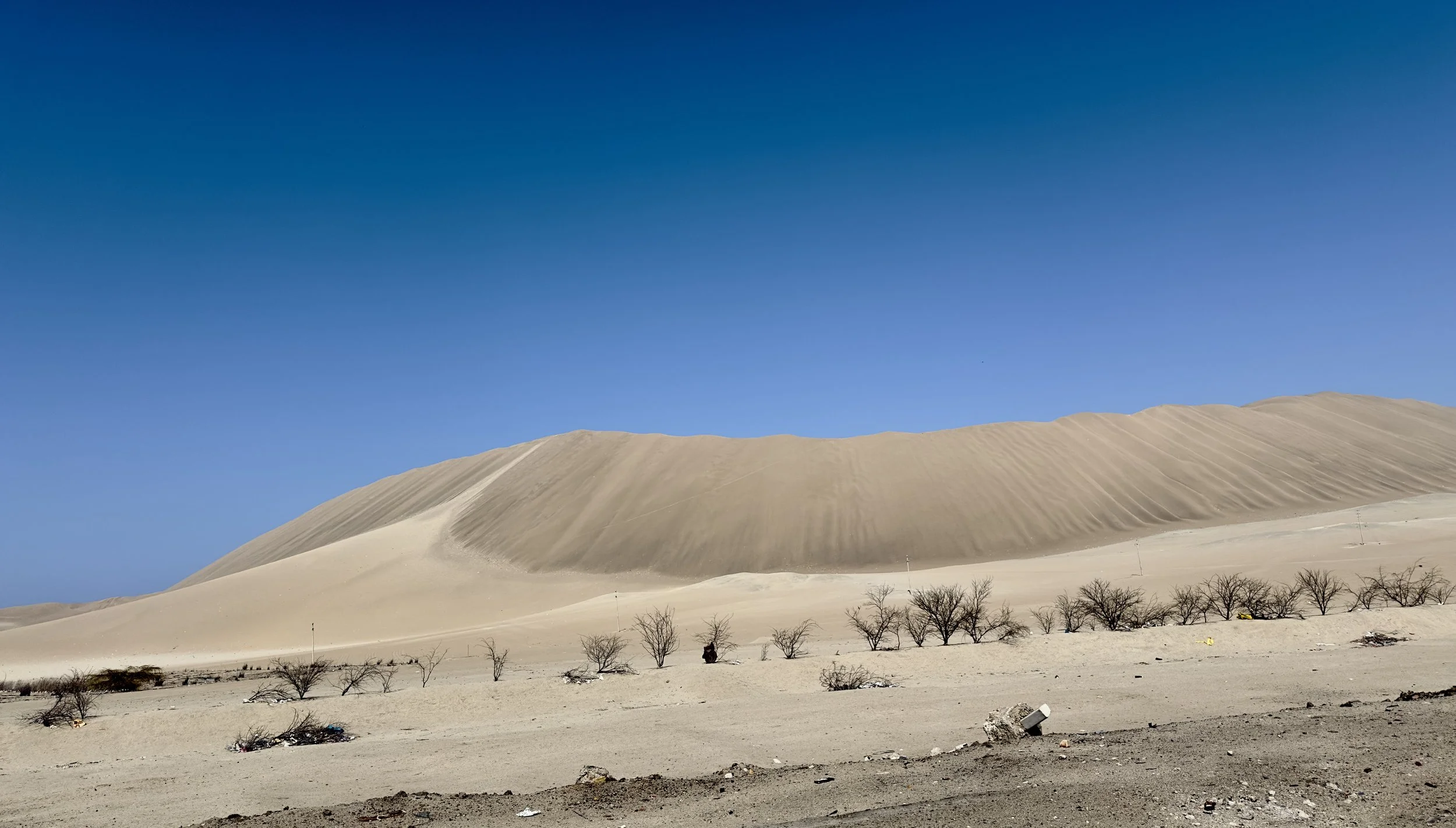 huge dunes along the highway