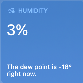  This is the humidity here in the afternoon. Not too much moisture in the air.