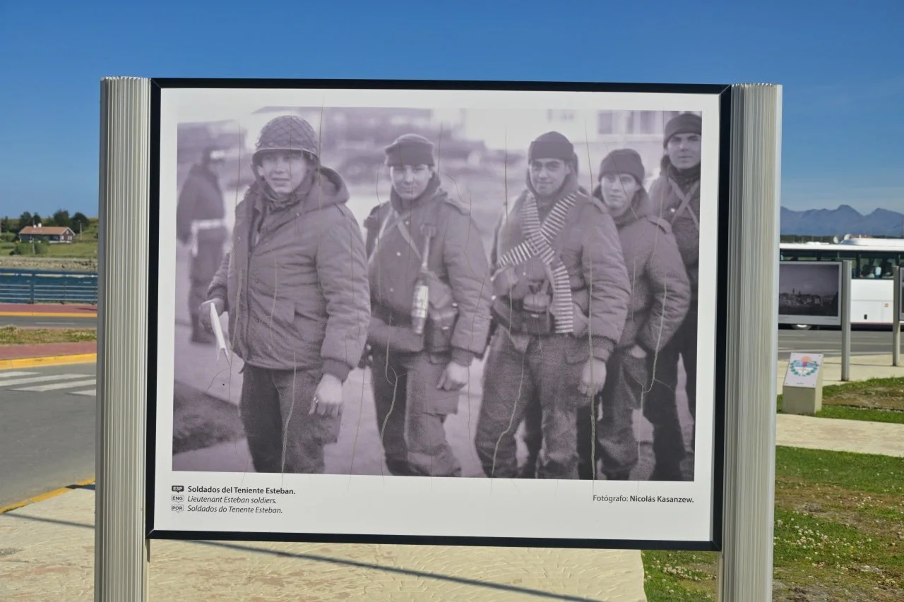  part of the monuments to the fallen soldiers of the Falkland war