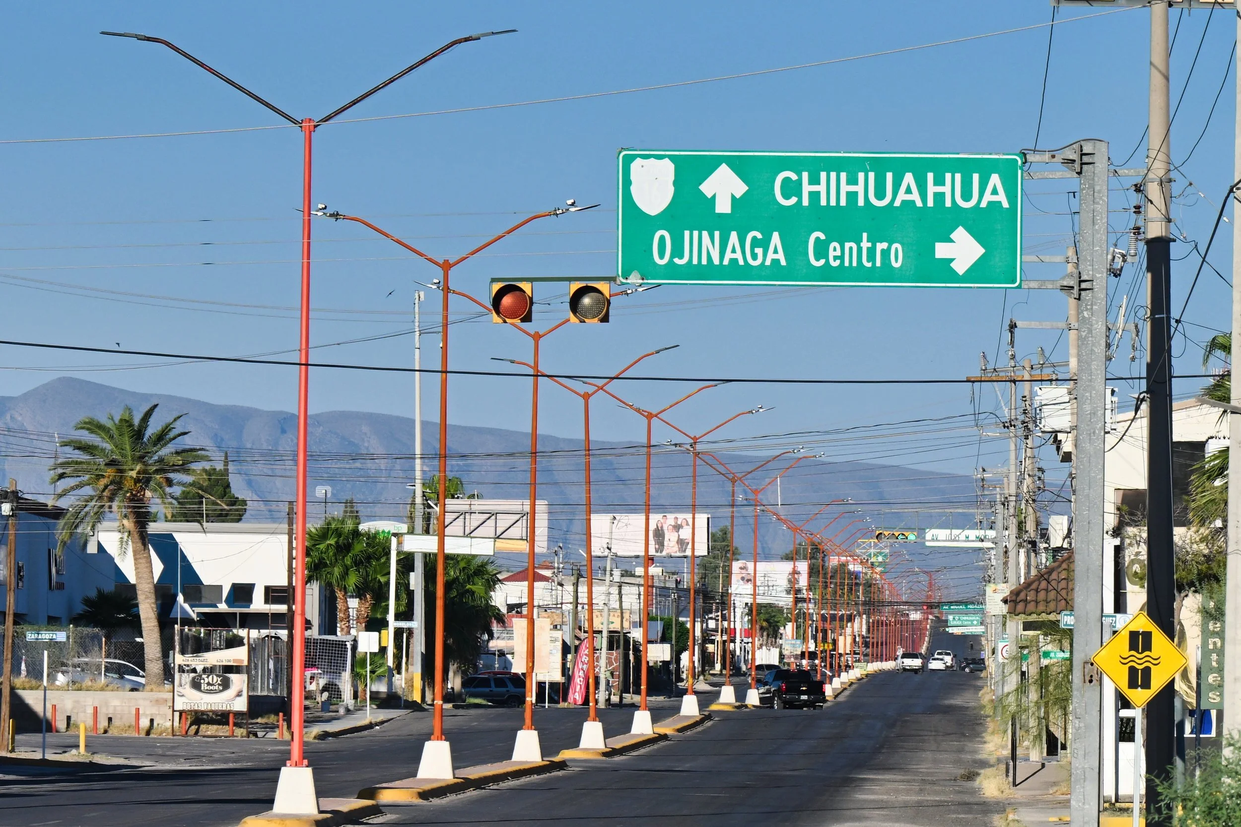 on the other side of the tracks