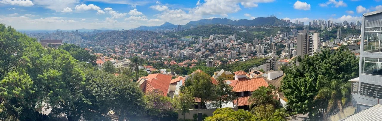  The city view from patio of BMW dealership