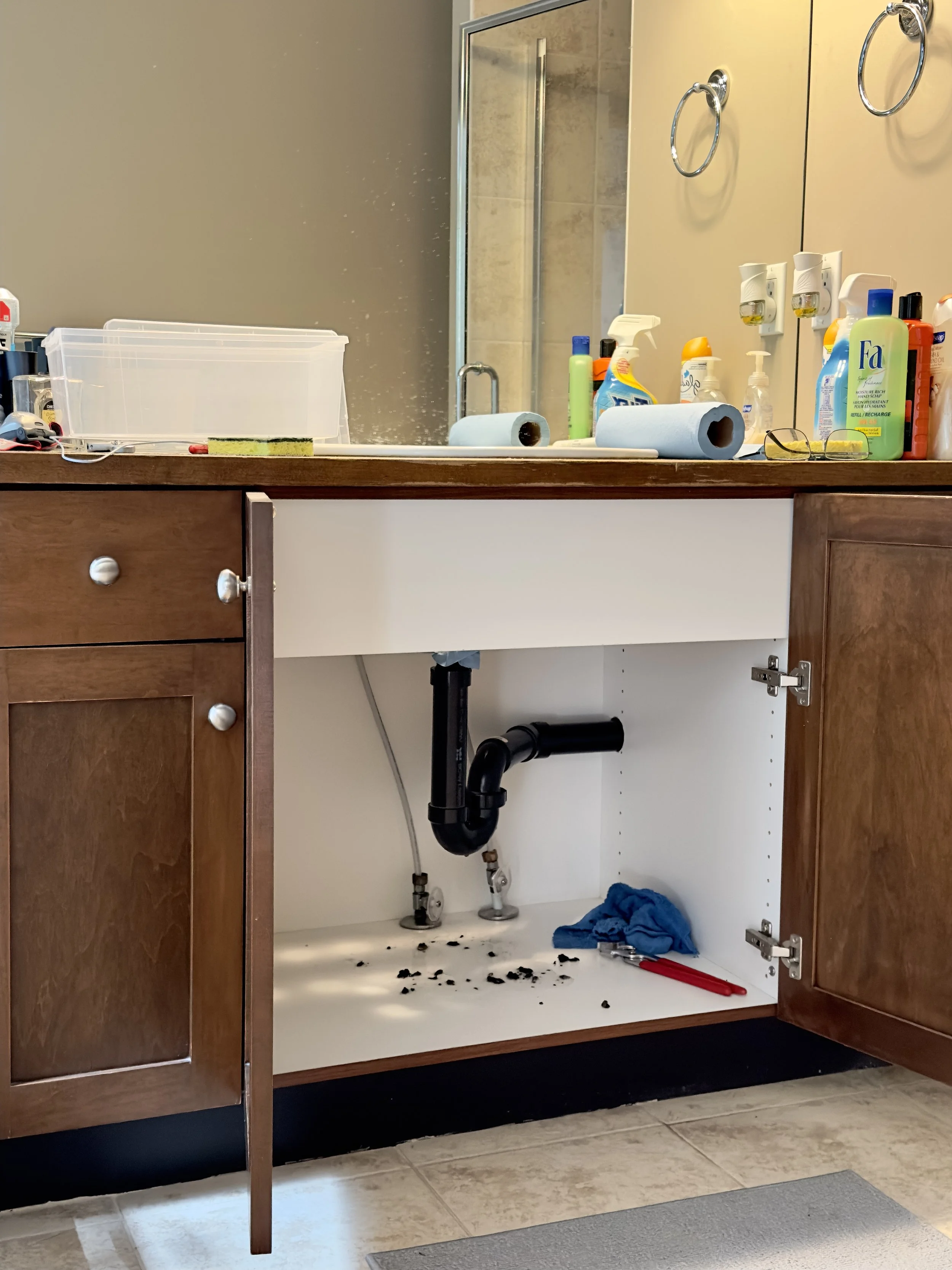 sink decided to end its life. Another drama I didn't have time for