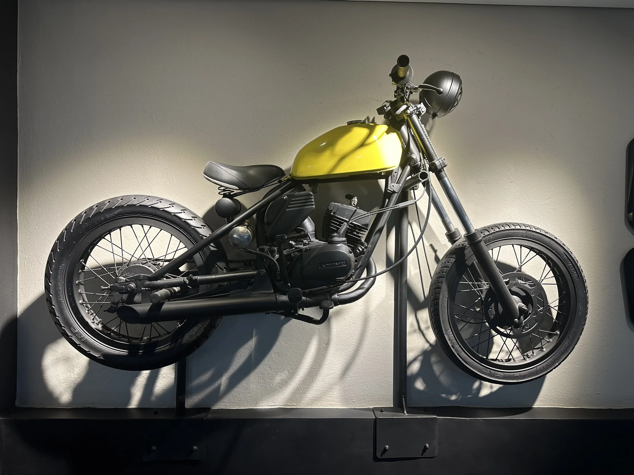 cool bike on the wall