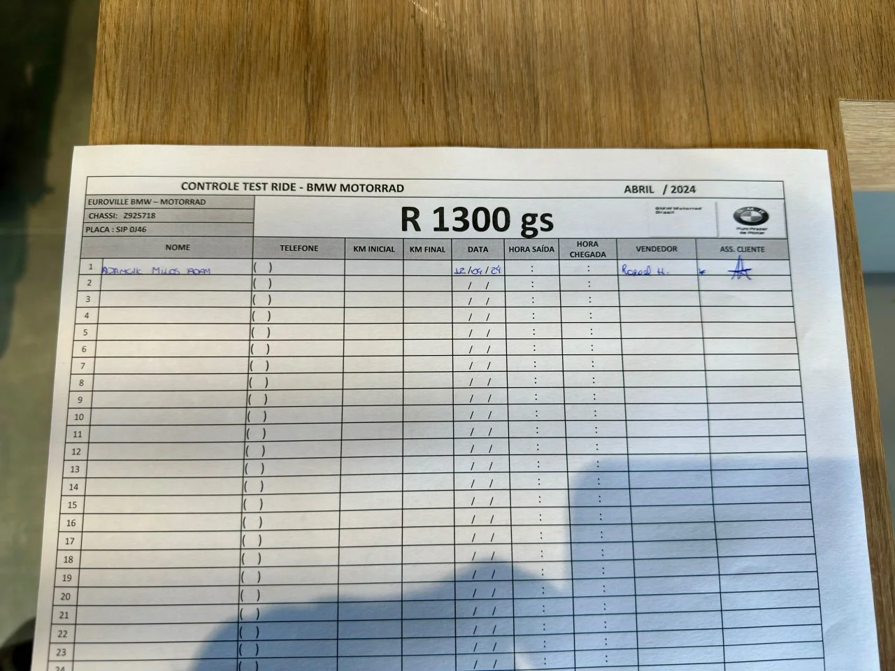  I am the very first one in Brazil to test ride the new bike. Very cool.