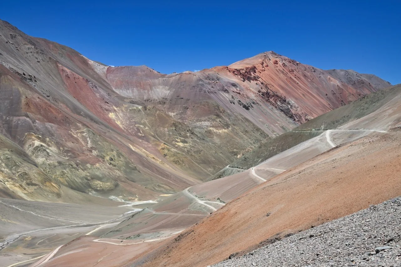  the switchbacks down to Argentina