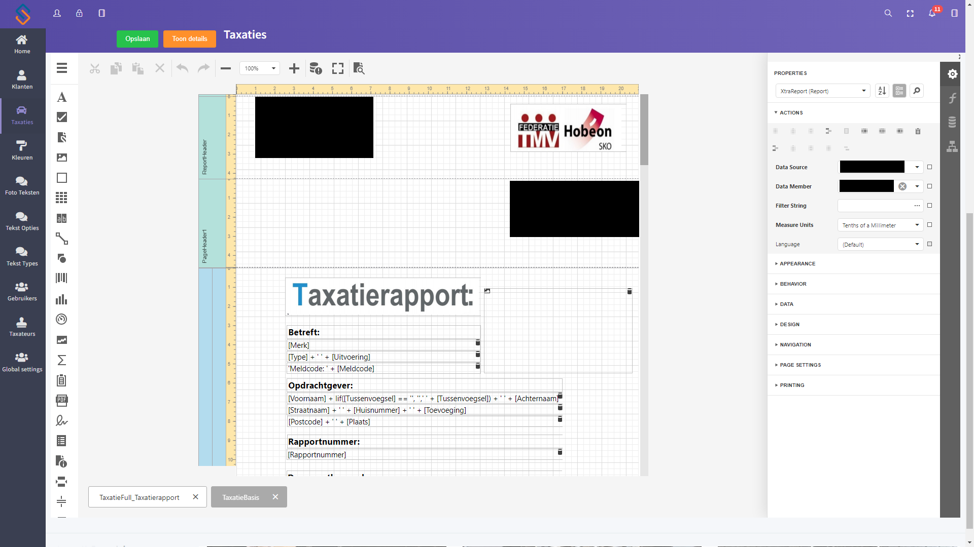 Taxatie pagina Editor.png