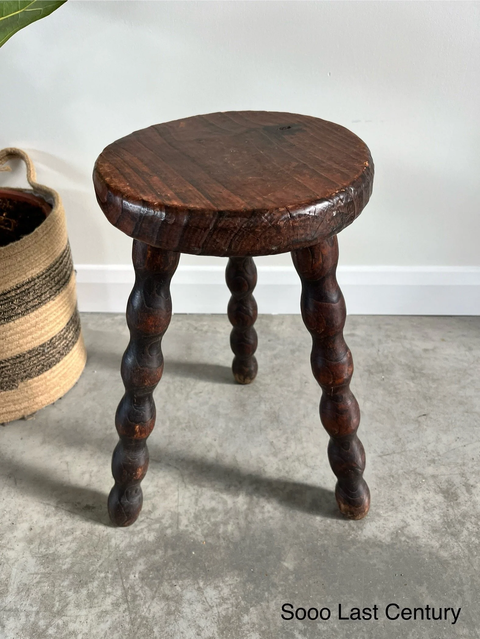 Vintage French Milking Stool