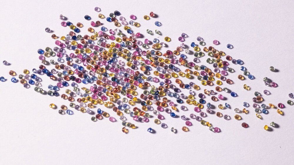 Scattered gemstones