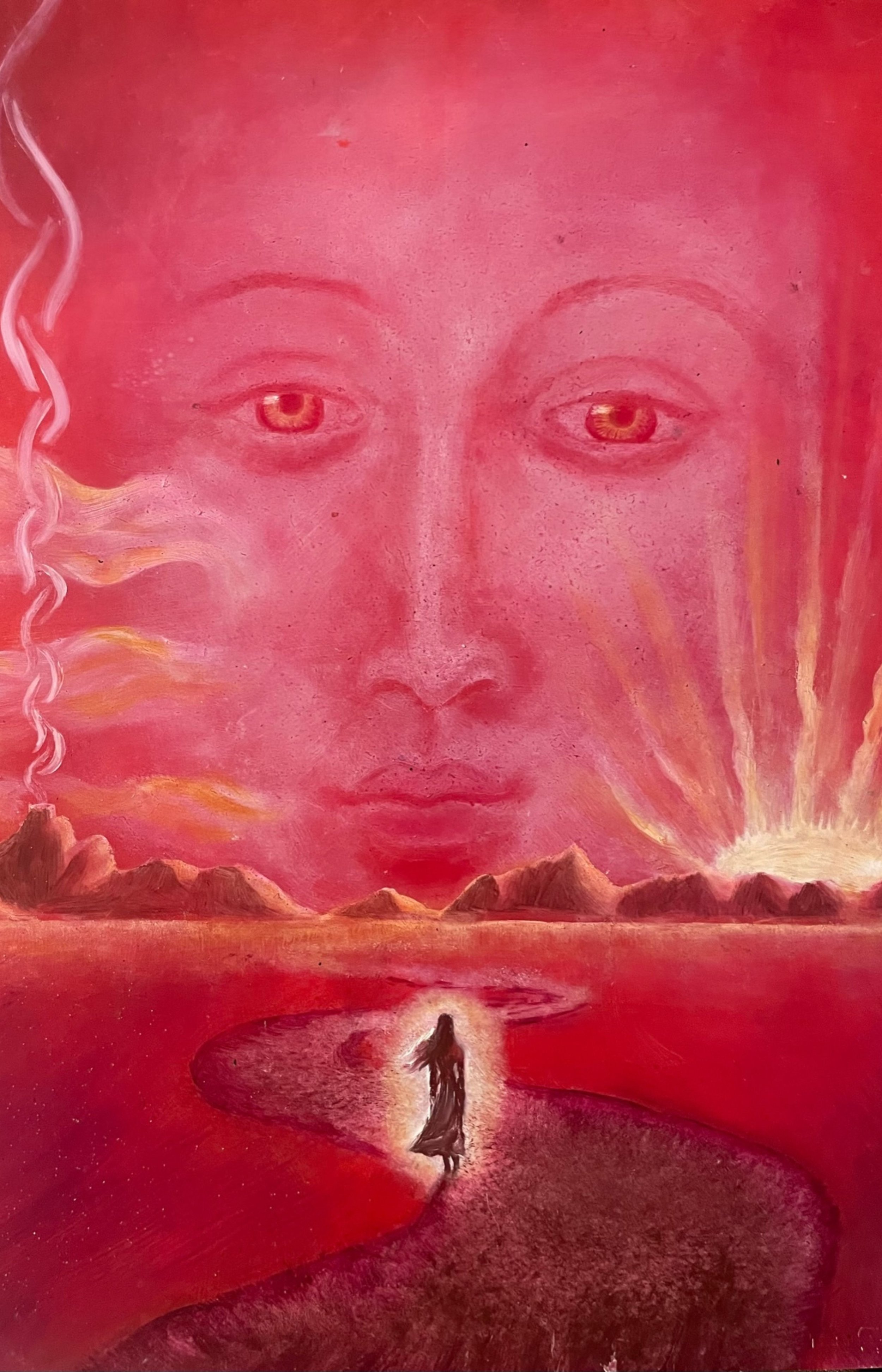 August: 'Three of Wands' Artist Malindi Lovegrove. Melindi Lovegrove is a visionary artist who paints intuitively and believes connection, surrender and trust are the keys to transmitting visions into paintings. A dedicated yogi for over 24 years, Ma