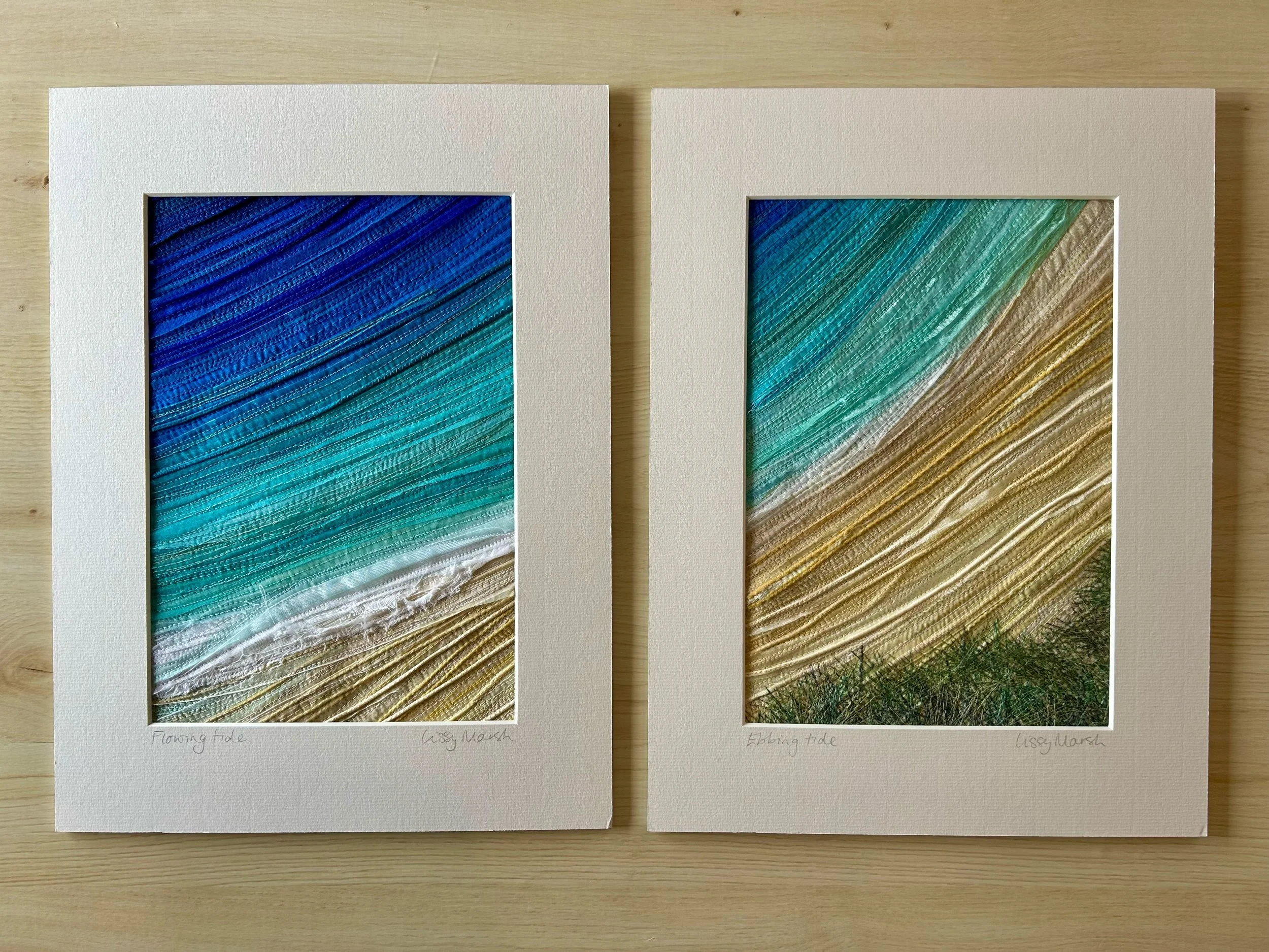 Diptych textile art Lissy marsh