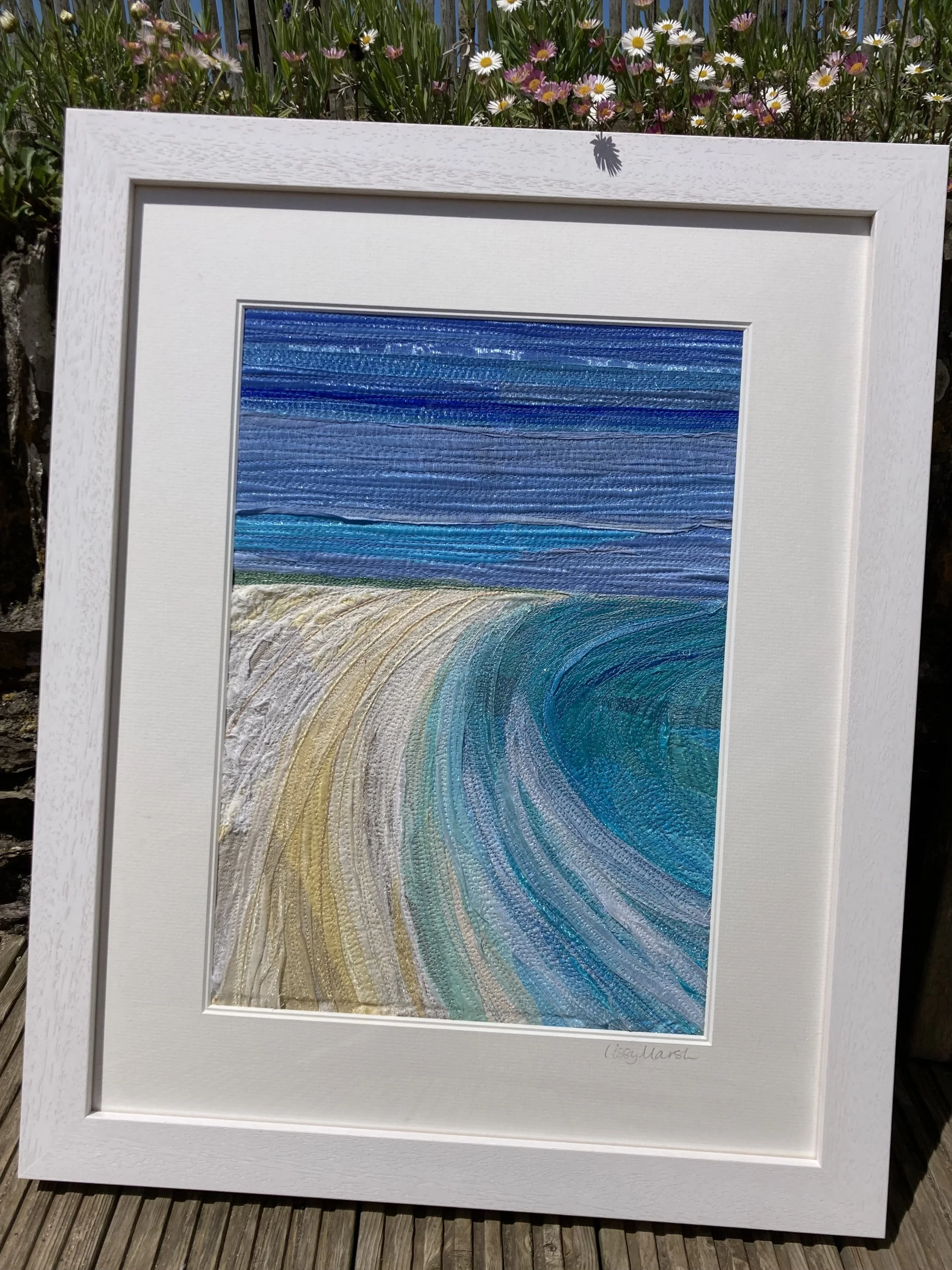Textile Art "Horseshoe Bay" by Lissy Marsh