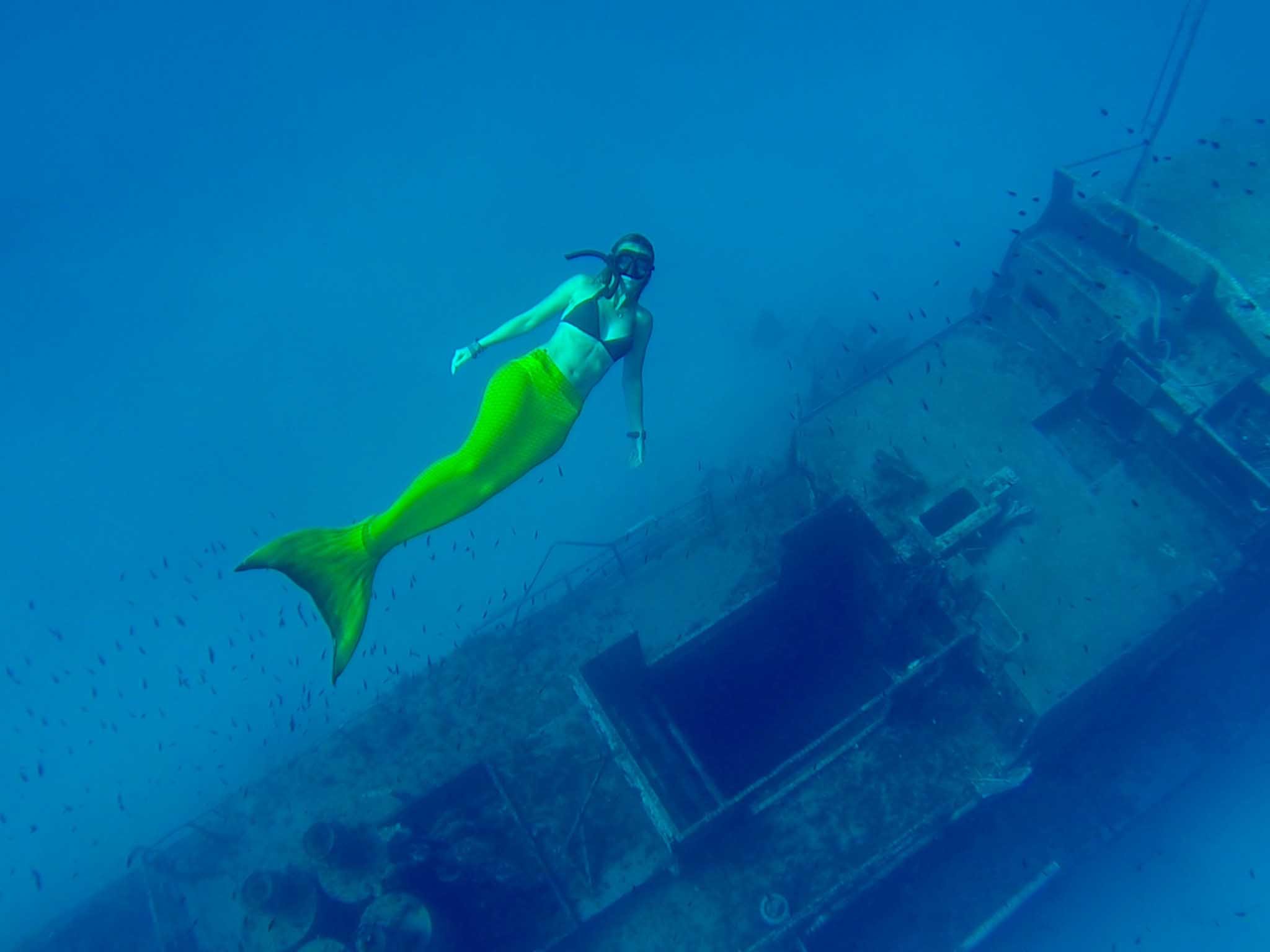 Mermaid Lissy at P31 wreck, Malta