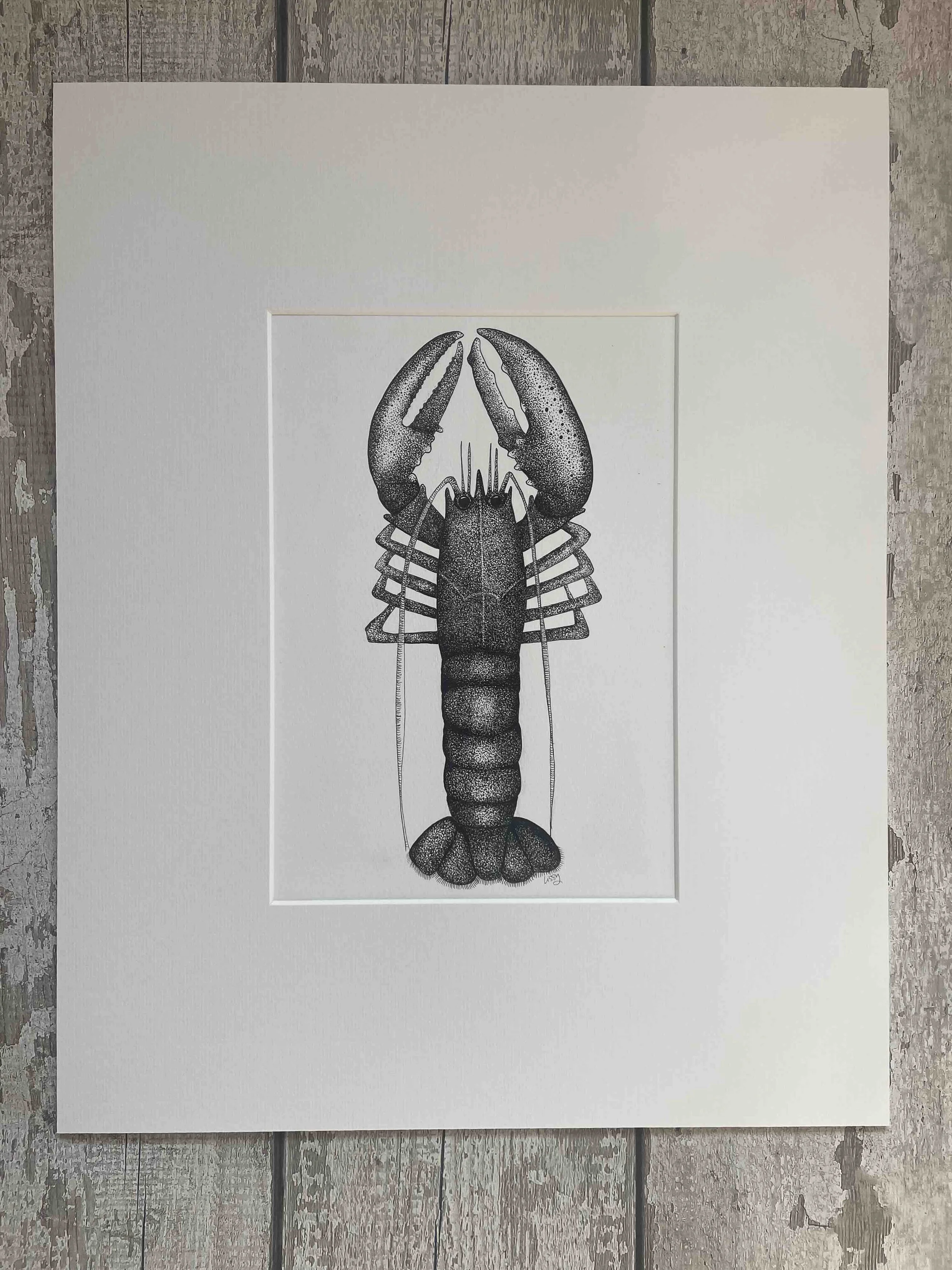 Lobster dot work art ©LissyMarsh