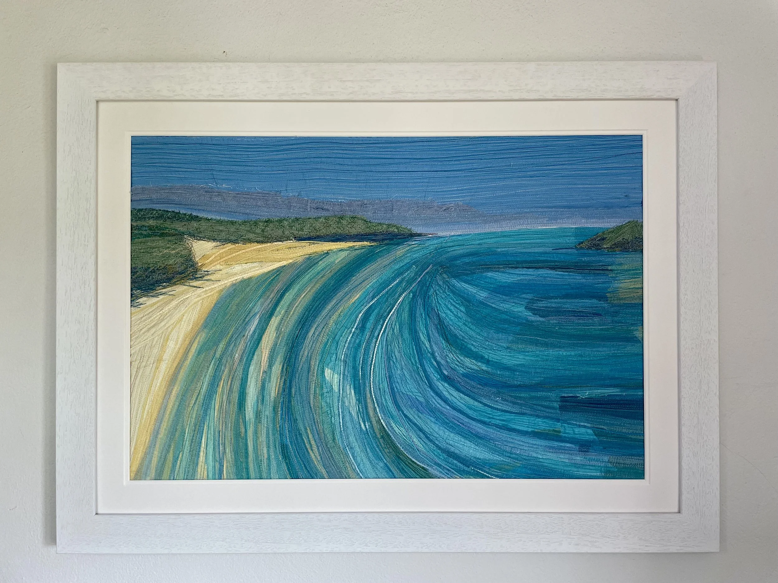 Textile art Bigbury Bay by Lissy Marsh