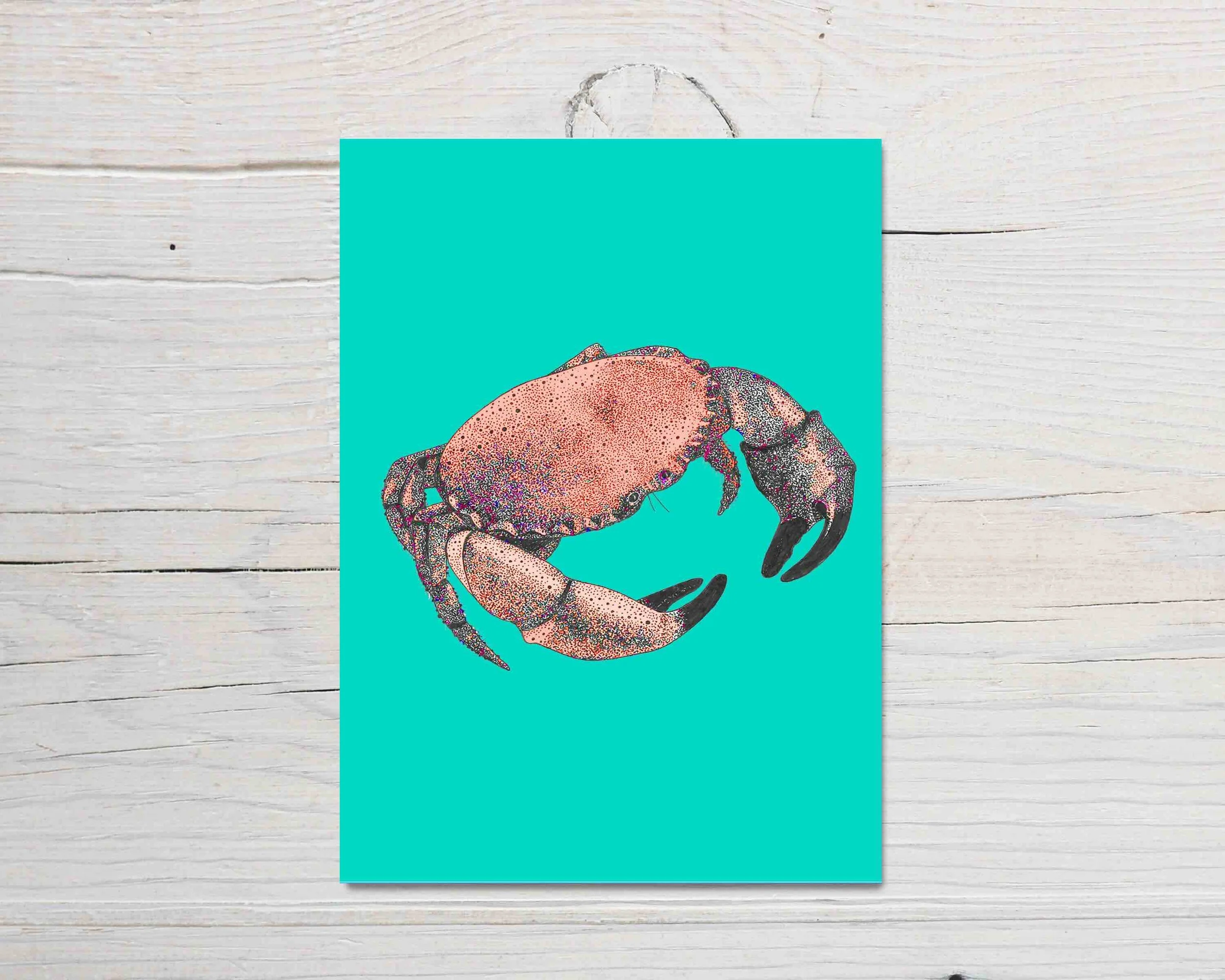Crab pop art card