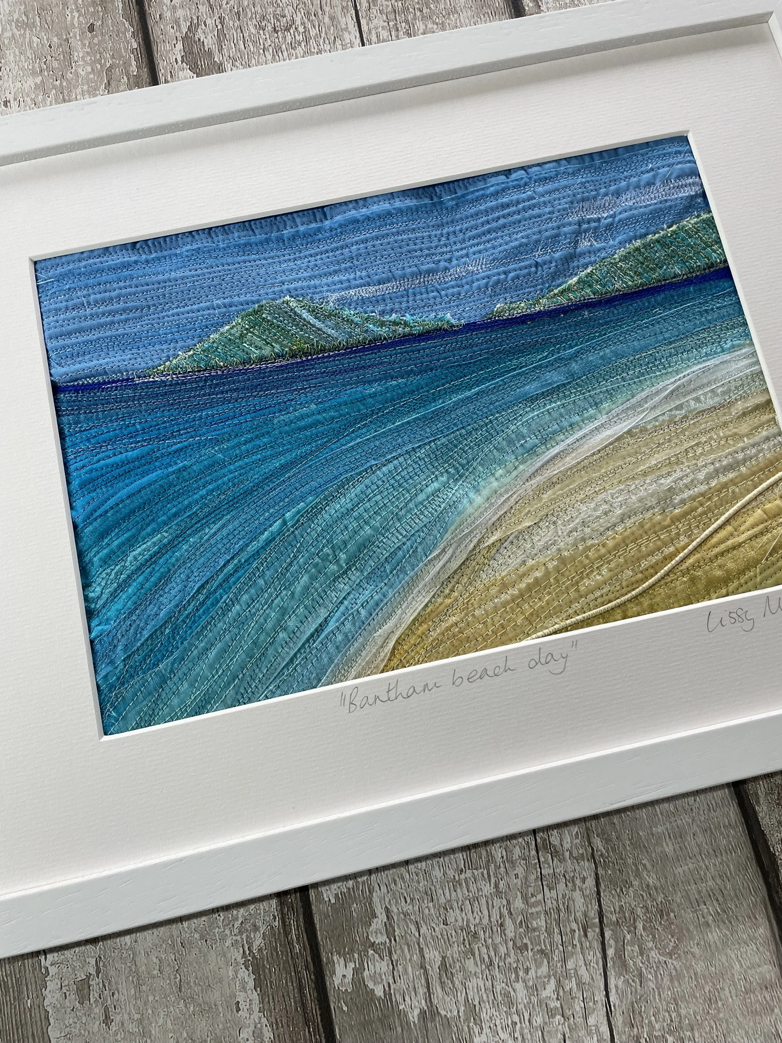 Burgh Island from Bantham textile seascape