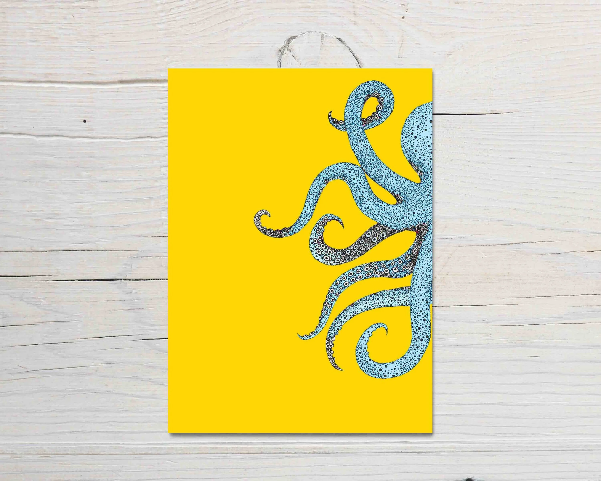 Octopus pop art card