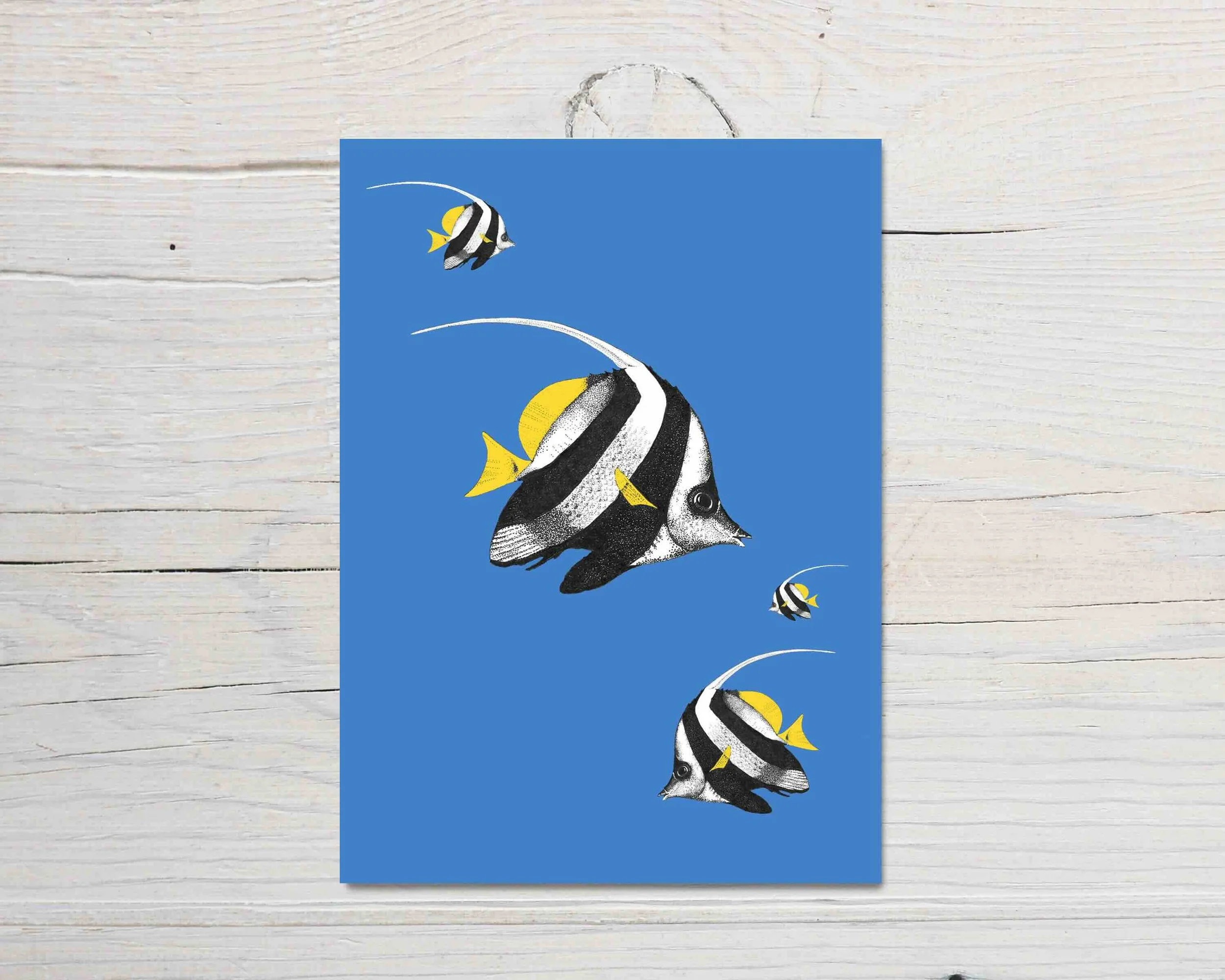 Fish pop art card